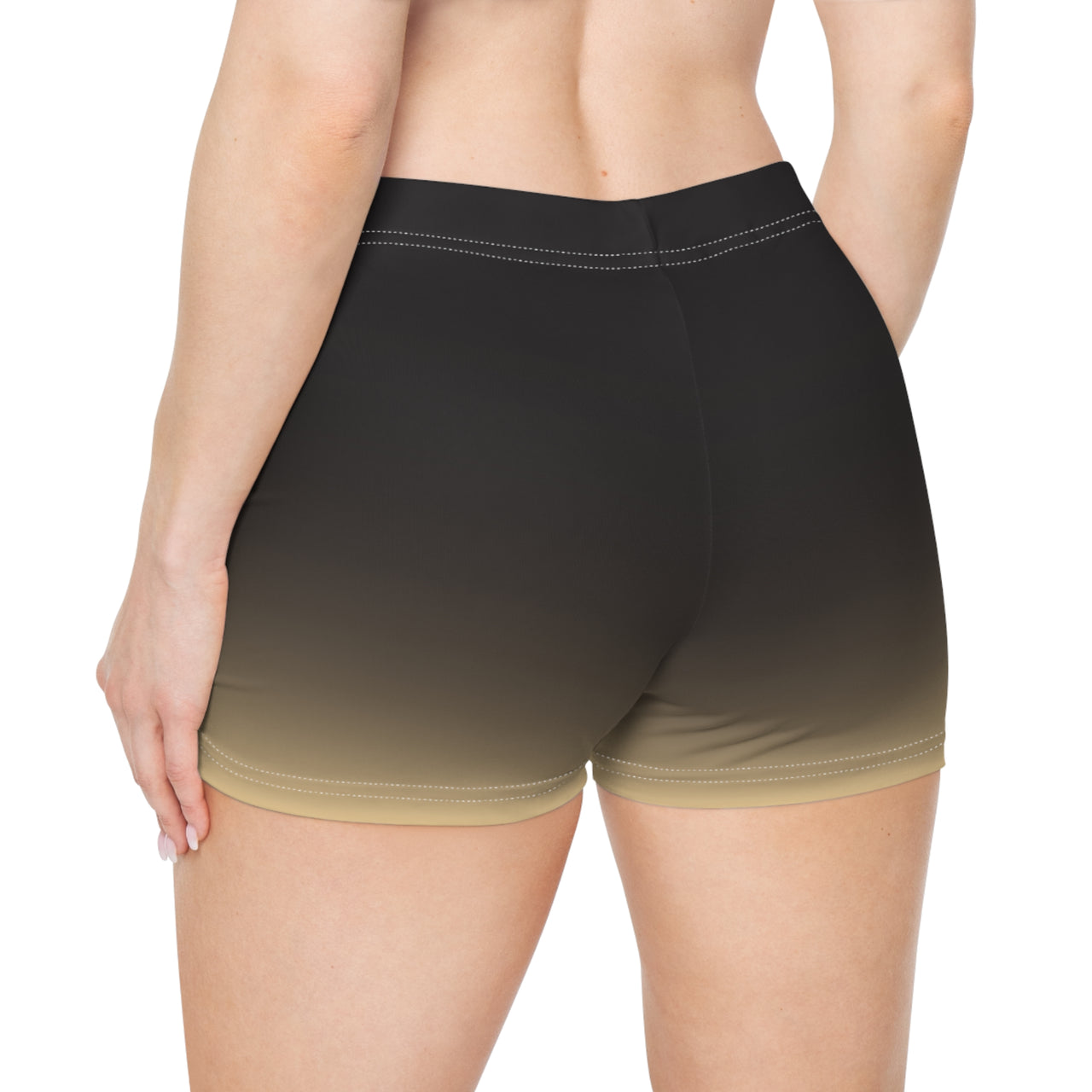 Midnight Gold Gradient Short Shorts — BOGOZZI Women's Activewear