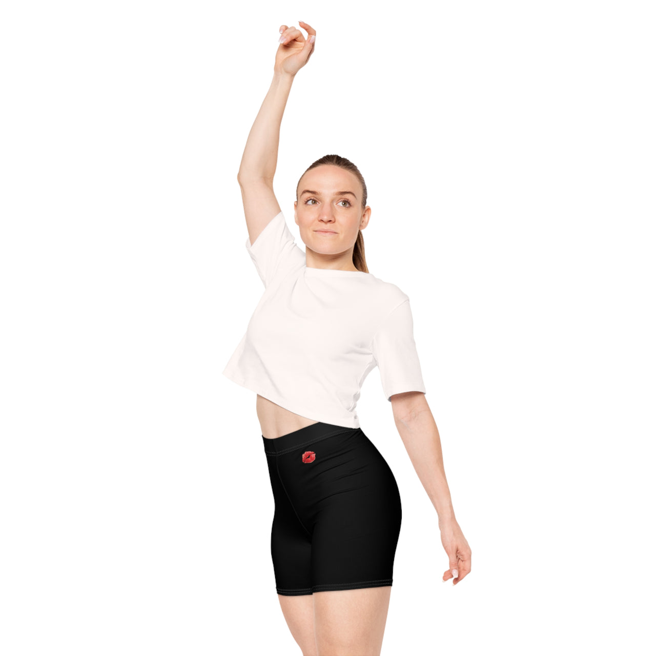 Blown Kiss Biker Shorts — BOGOZZI Women's Workout Shorts