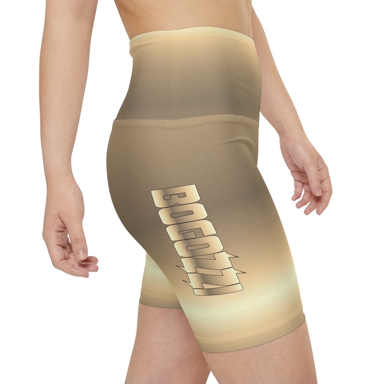 Glimmer Gold Gradient Workout Shorts — BOGOZZI Women’s Activewear