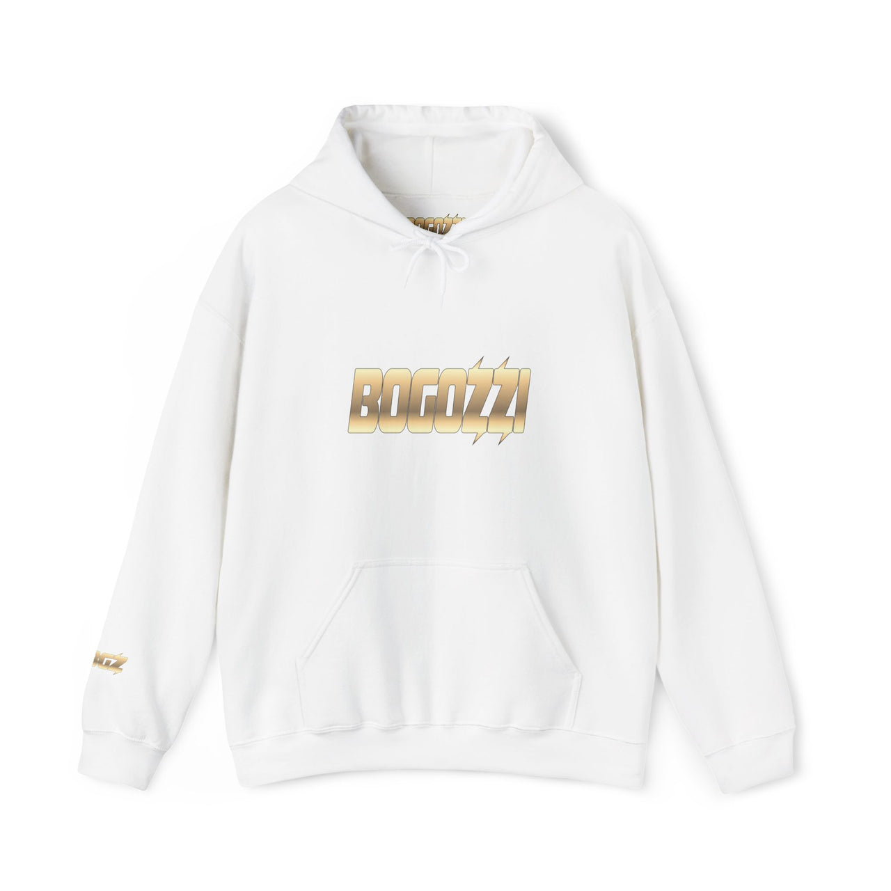 BOGOZZI Metallic Shimmery Glimmer Gold Gradient Hoodie — Midweight