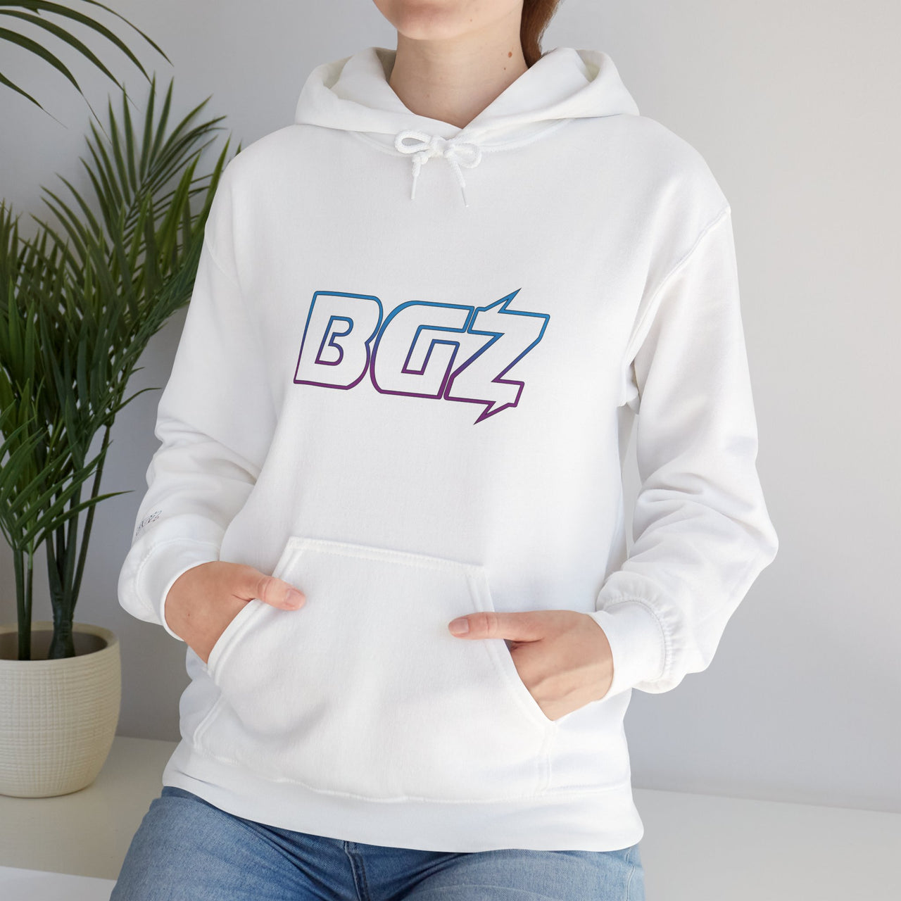 BOGOZZI Electric Magenta Dream Gradient Hoodie — BGZ Logo Midweight