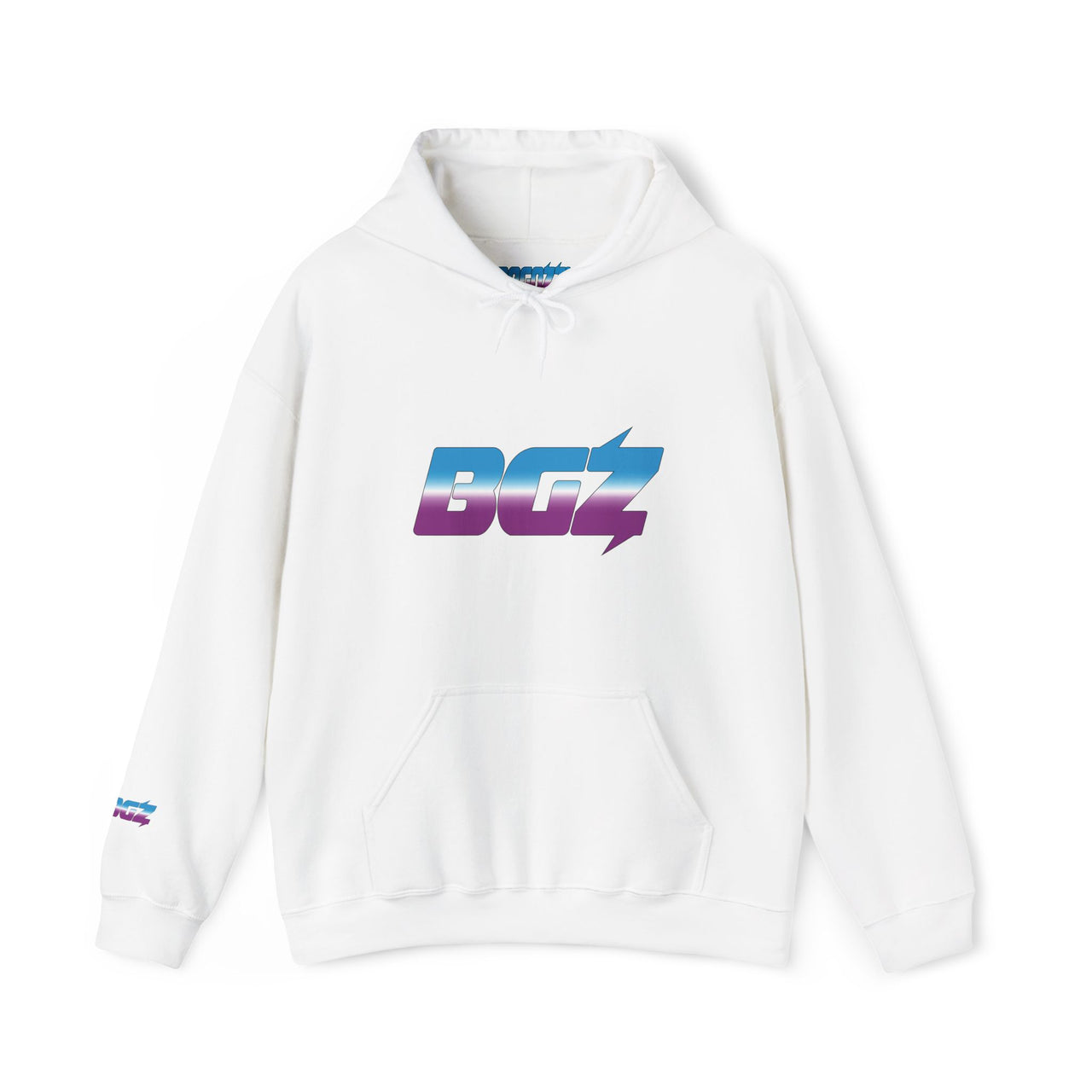 BOGOZZI Icey Magenta Dream Gradient Hoodie — BGZ Logo Midweight