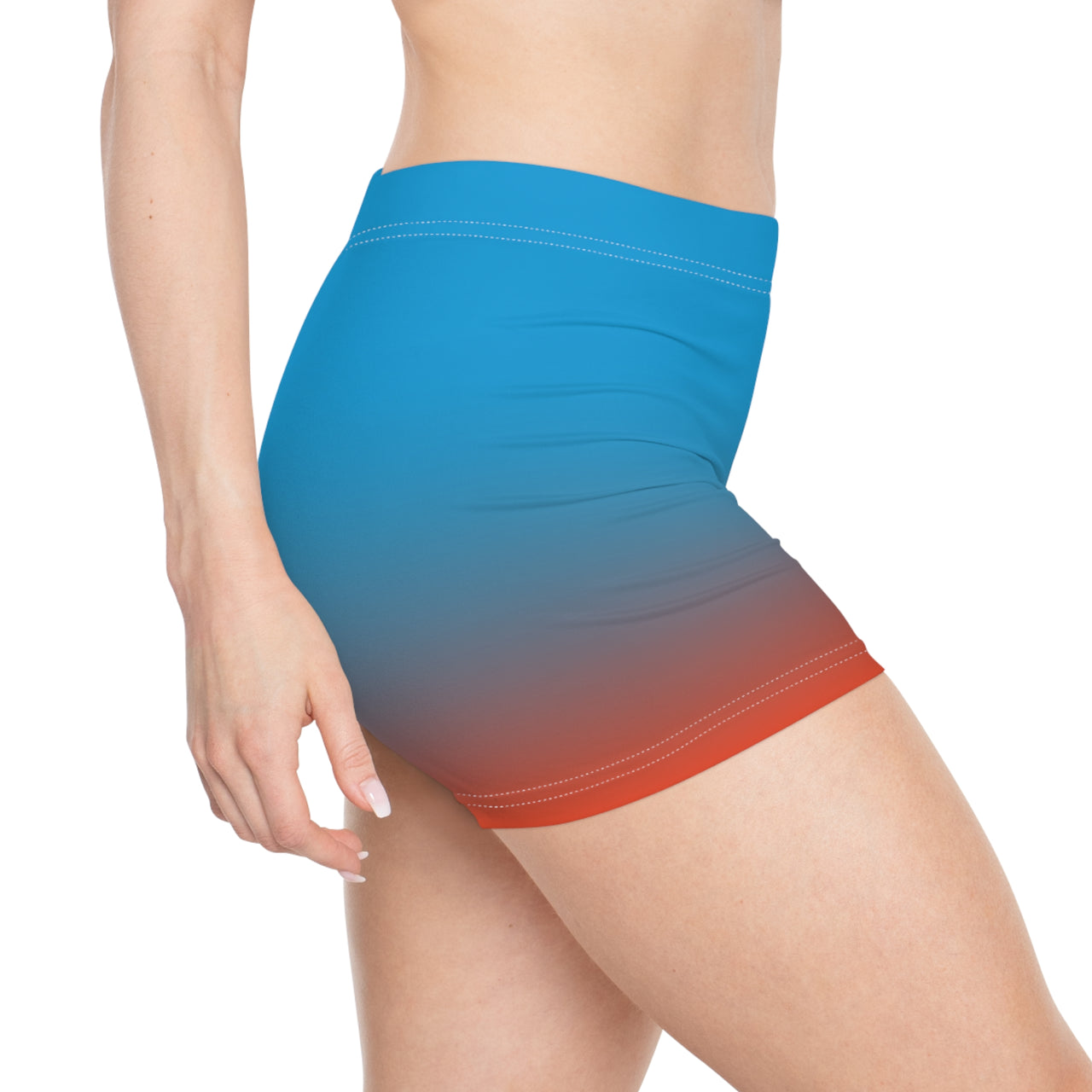 Dreamsicle Sunrise Gradient Short Shorts — BOGOZZI - No Logo Women's Activewear