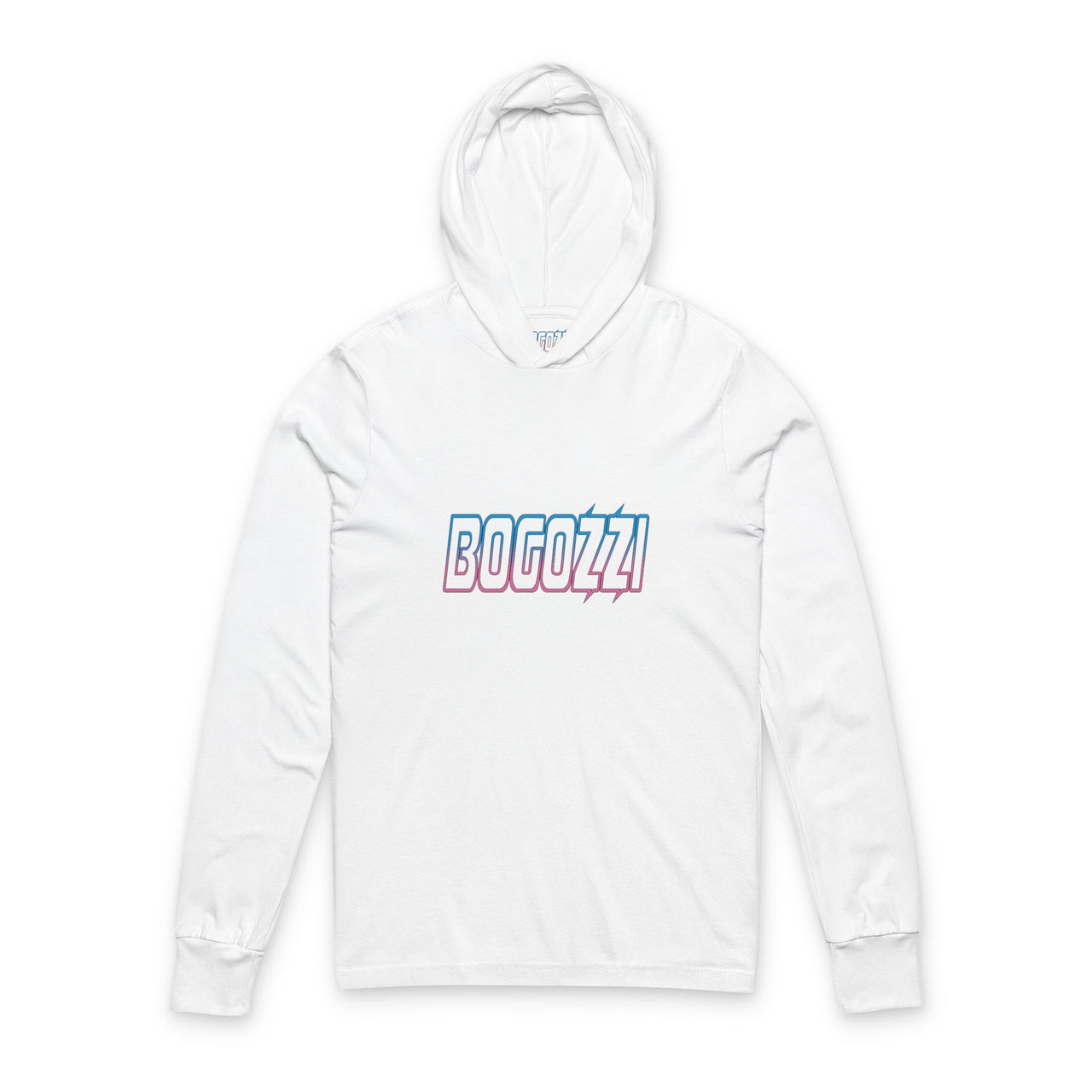 BOGOZZI - Unisex - Electric Cotton Candy Drip - Graphic Hooded Long Sleeve Tee — Stylish Streetwear & Gym Loungewear