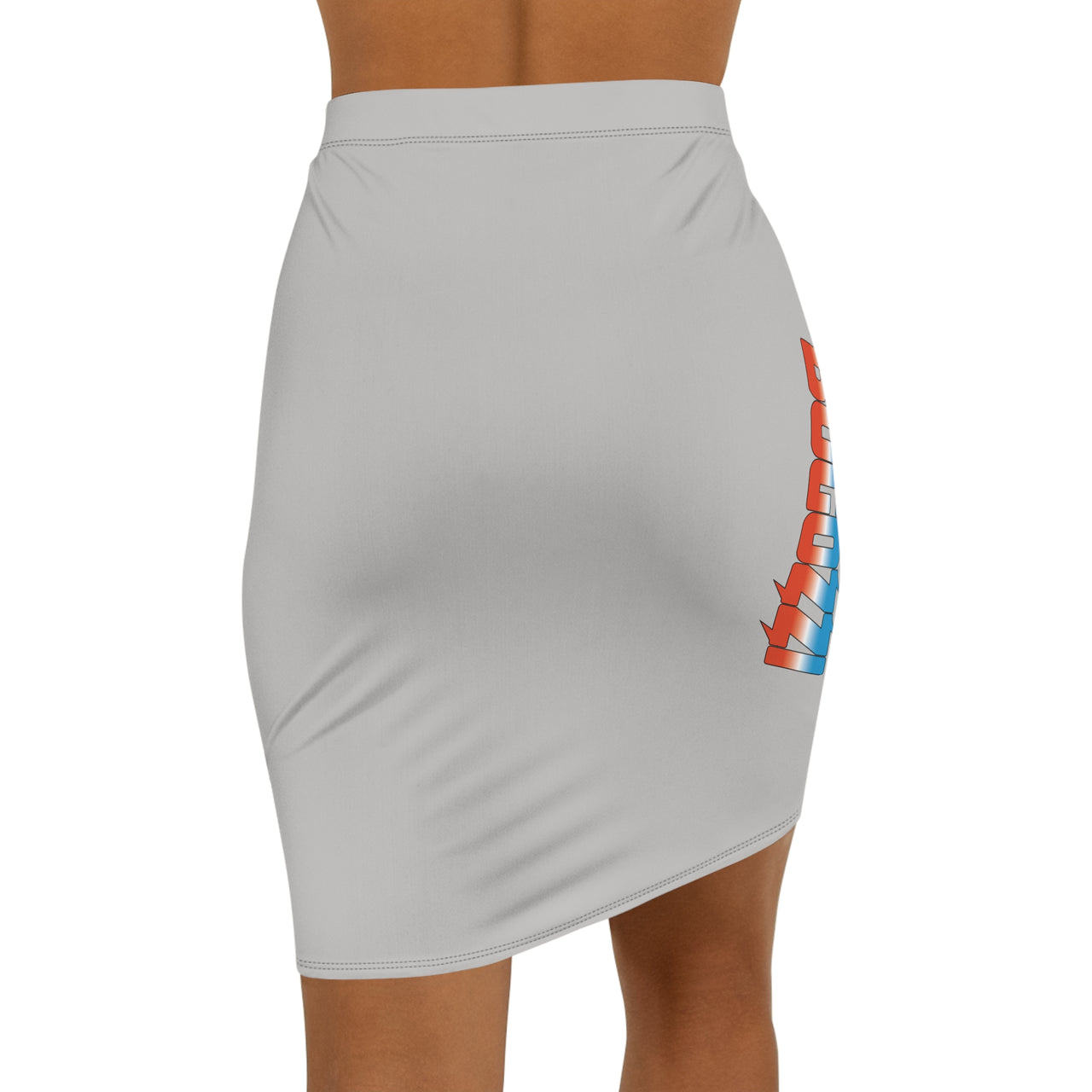 Athletic Heather Mid-Waist Pencil Skirt — BOGOZZI Vibrant Side Hip Icey Dreamsicle Gradient Accent