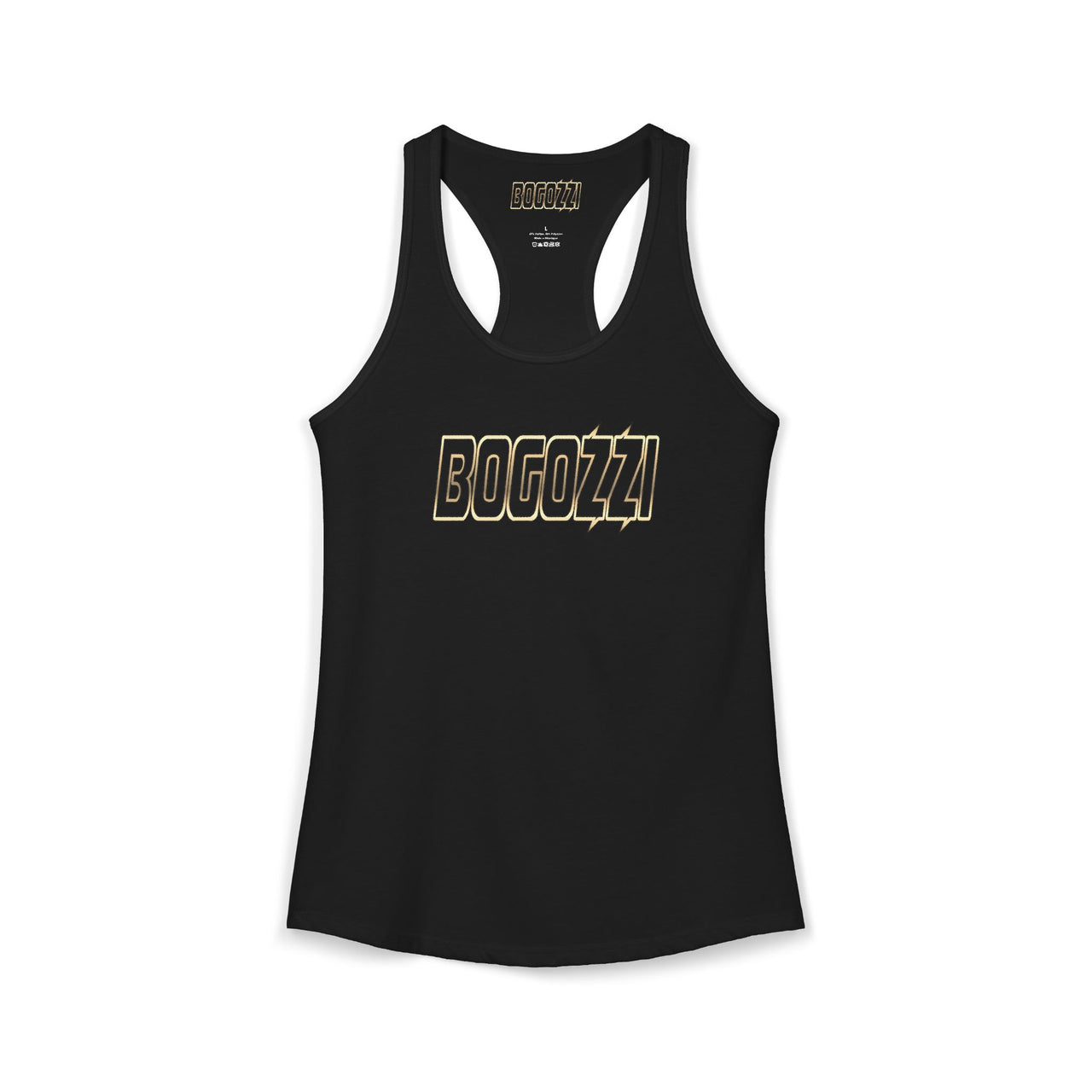 Racerback Tank - BOGOZZI Electric Glimmer Gold Gradient Graphic