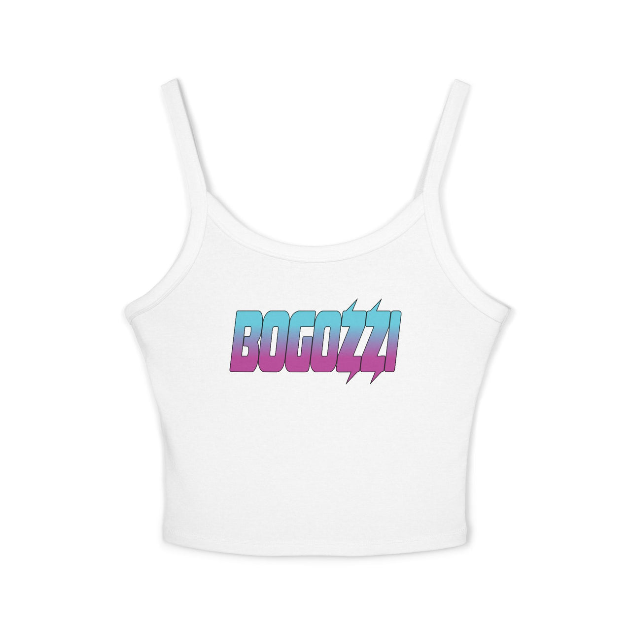 Vibrant South Beach Spaghetti Strap Tank Top — BOGOZZI Cropped Style
