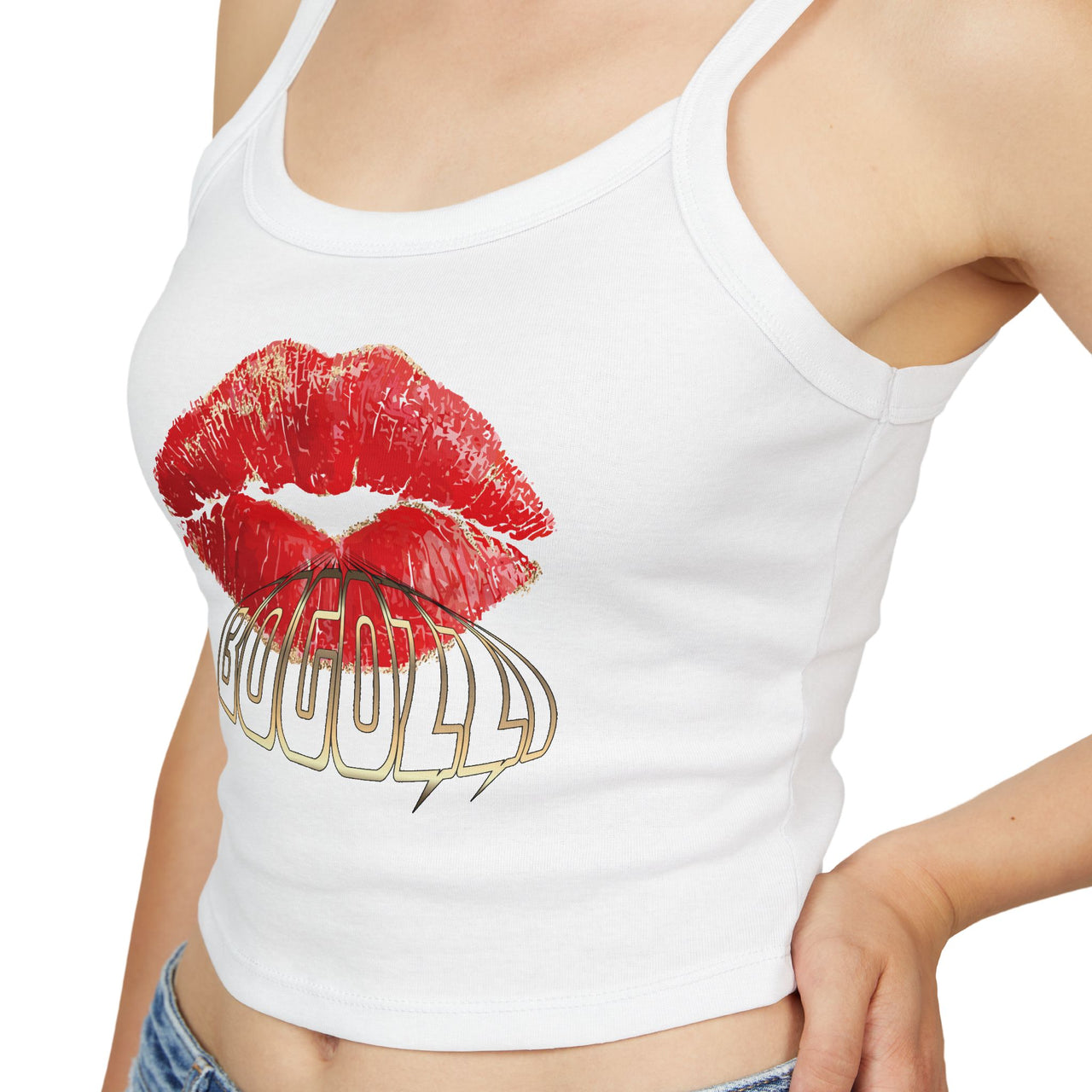 Blown Kiss Cropped Spaghetti Strap Tank Top — BOGOZZI