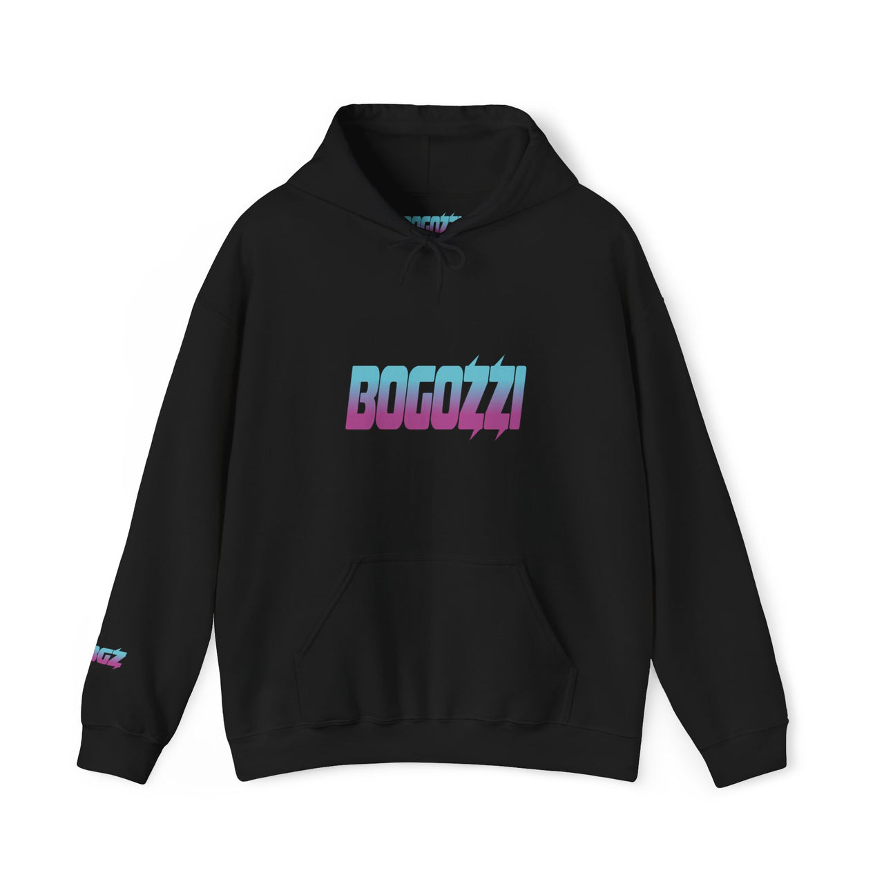 BOGOZZI Vibrant South Beach Gradient Hoodie — Midweight