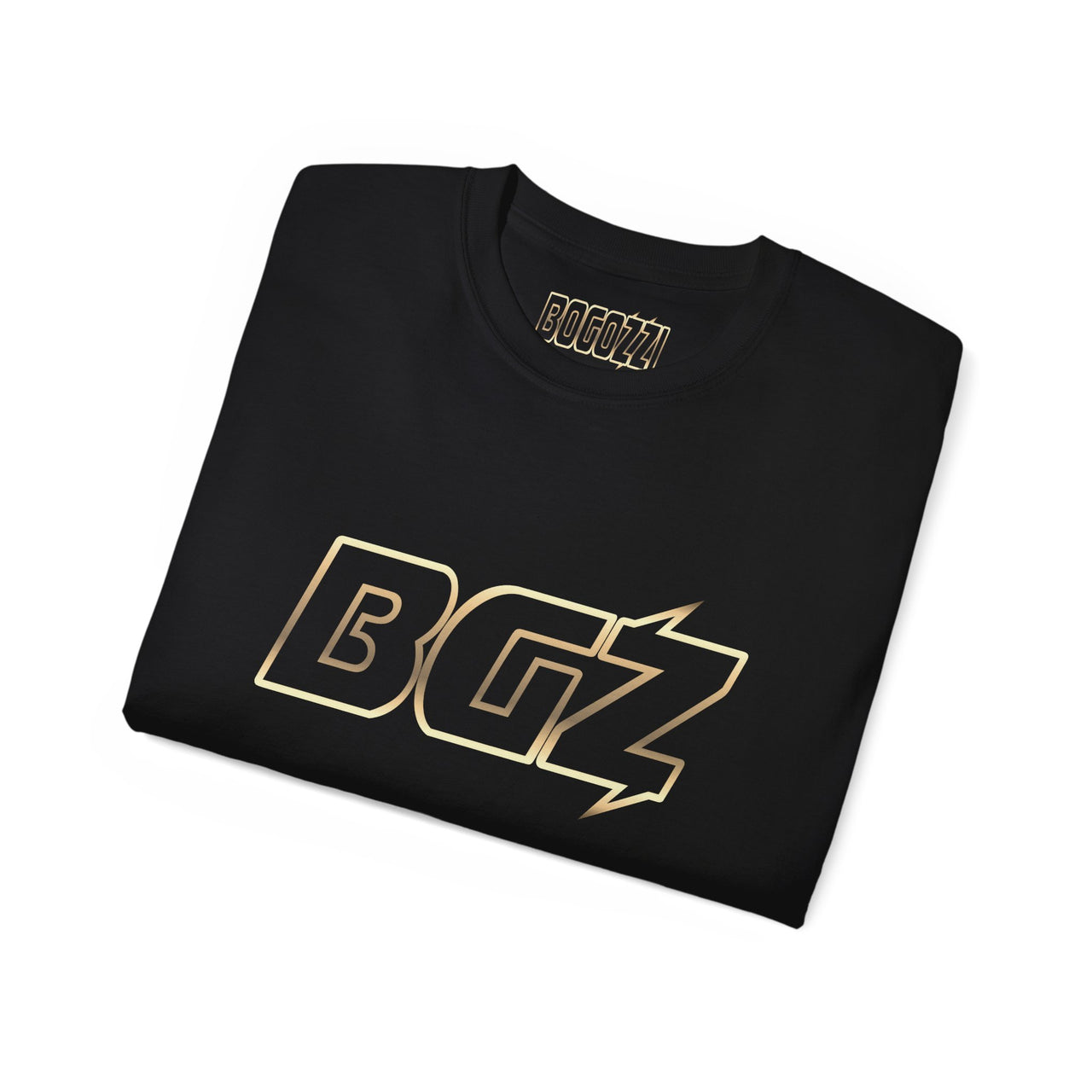 BOGOZZI (BGZ) - Glimmer Gold - Electric Statement Tee — (Unisex)