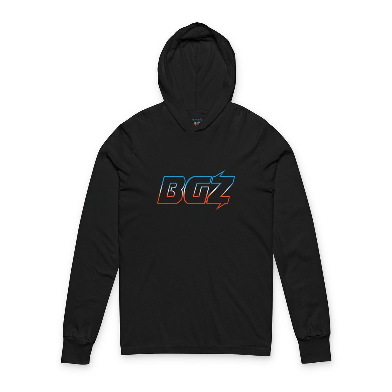 BOGOZZI - Electric Icey Dreamsicle - Unisex - Hooded Long Sleeve Tee (Alternate Logo) — Stylish Streetwear & Gym Loungewear