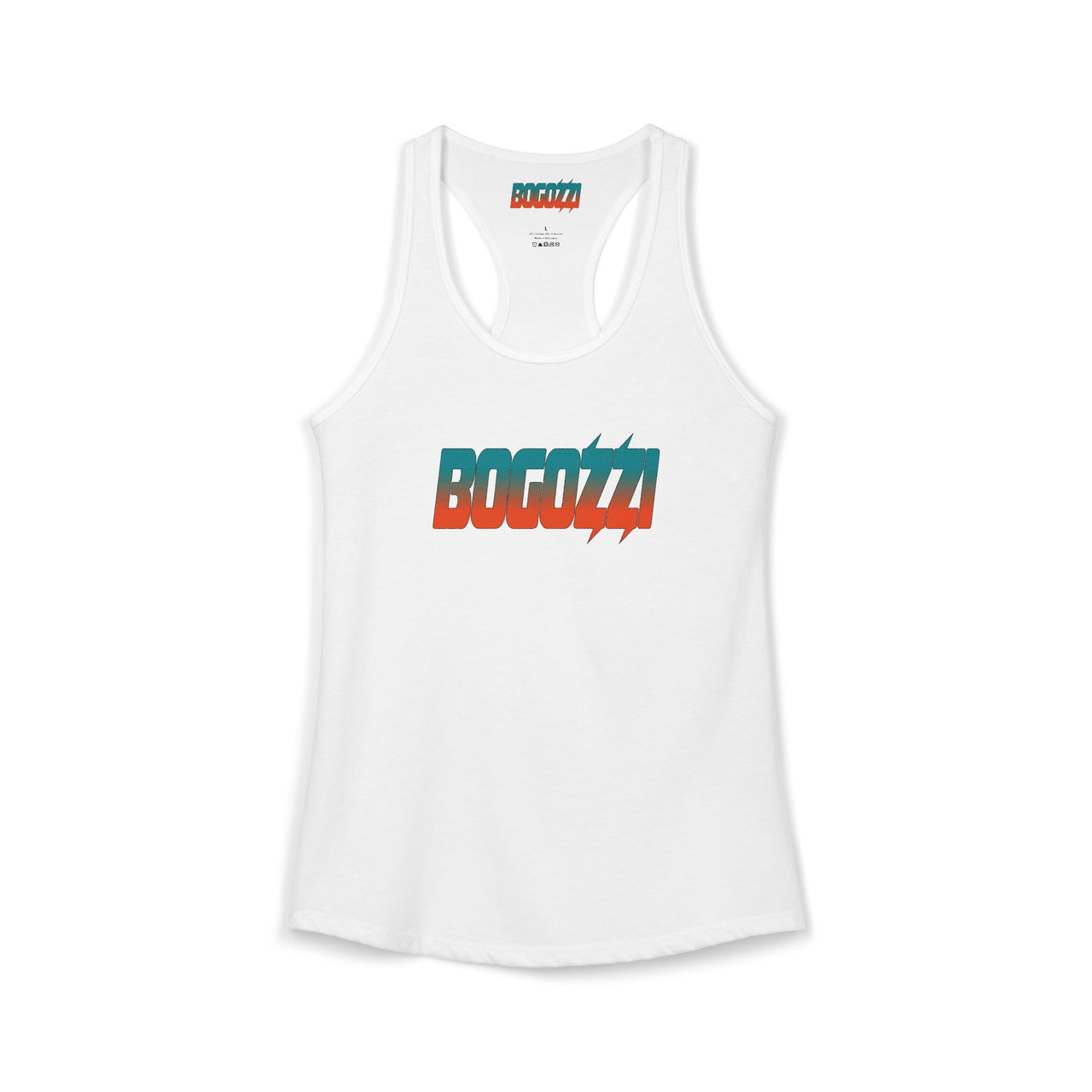 Racerback Tank — BOGOZZI Vibrant Miami Beach Gradient Graphic