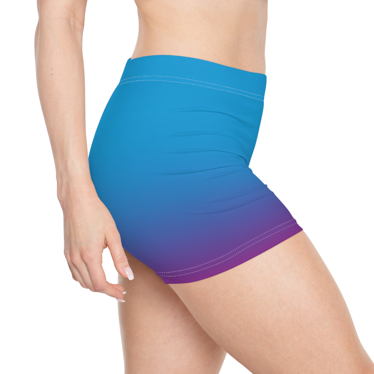 Magenta Dream Sunrise Gradient Short Shorts — BOGOZZI - No Logo Women’s activewear