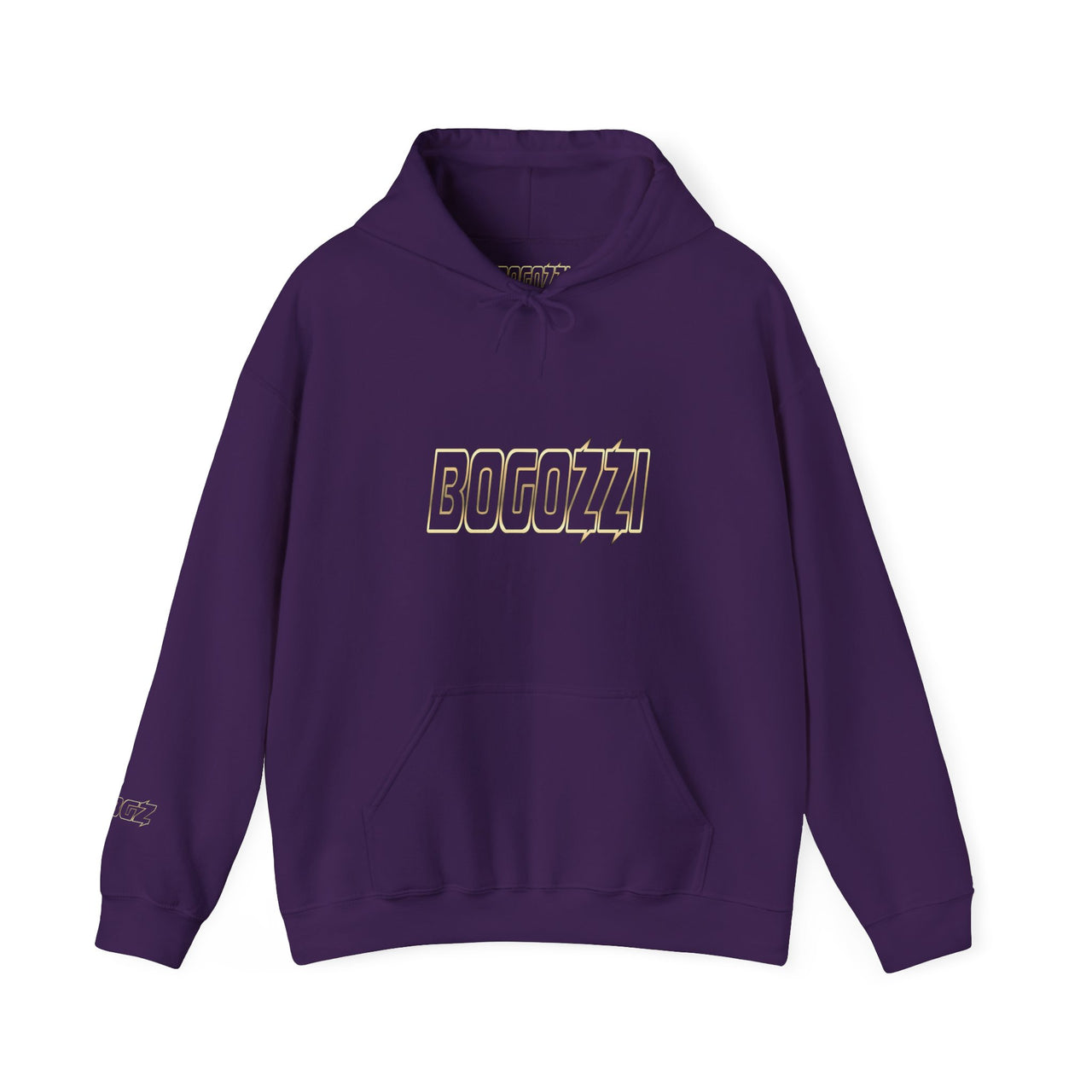 BOGOZZI Metallic Glimmer Gold Outline Gradient - Statement Hoodie