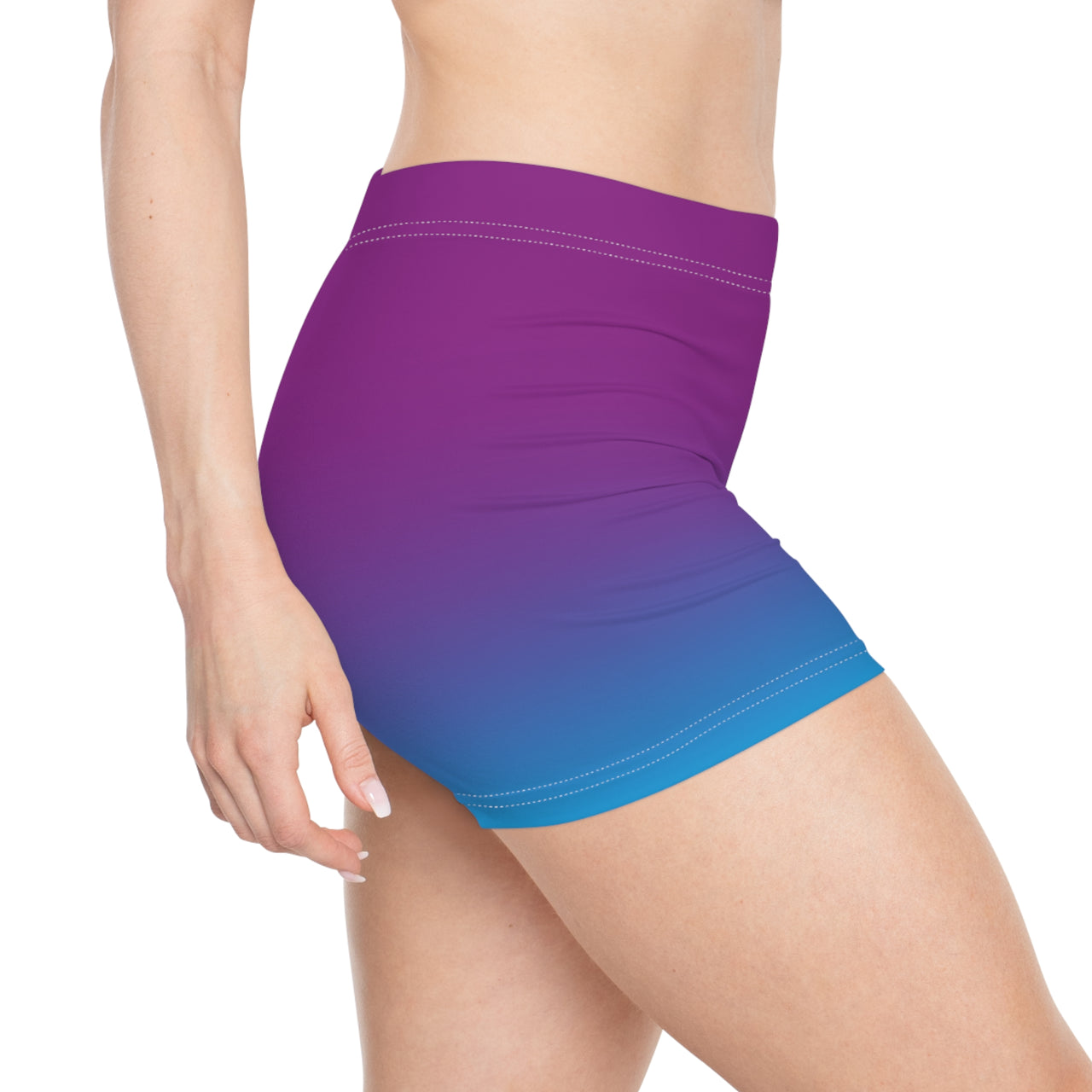 Magenta Dream Sunset Gradient Short Shorts — BOGOZZI - No Logo Women’s activewear