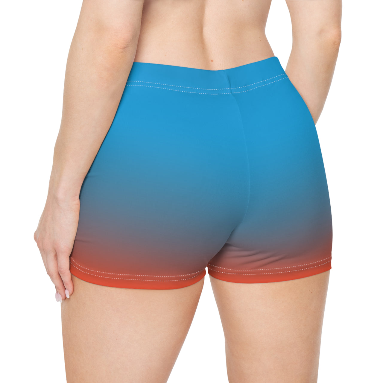 Dreamsicle Sunrise Gradient Short Shorts — BOGOZZI - No Logo Women's Activewear