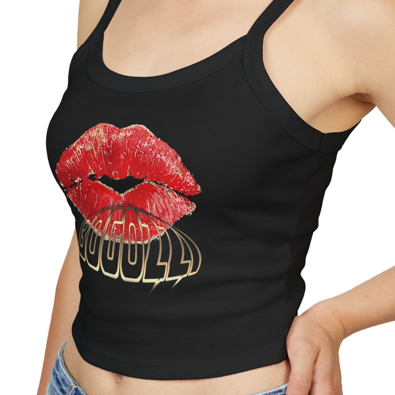 Blown Kiss Cropped Spaghetti Strap Tank Top — BOGOZZI