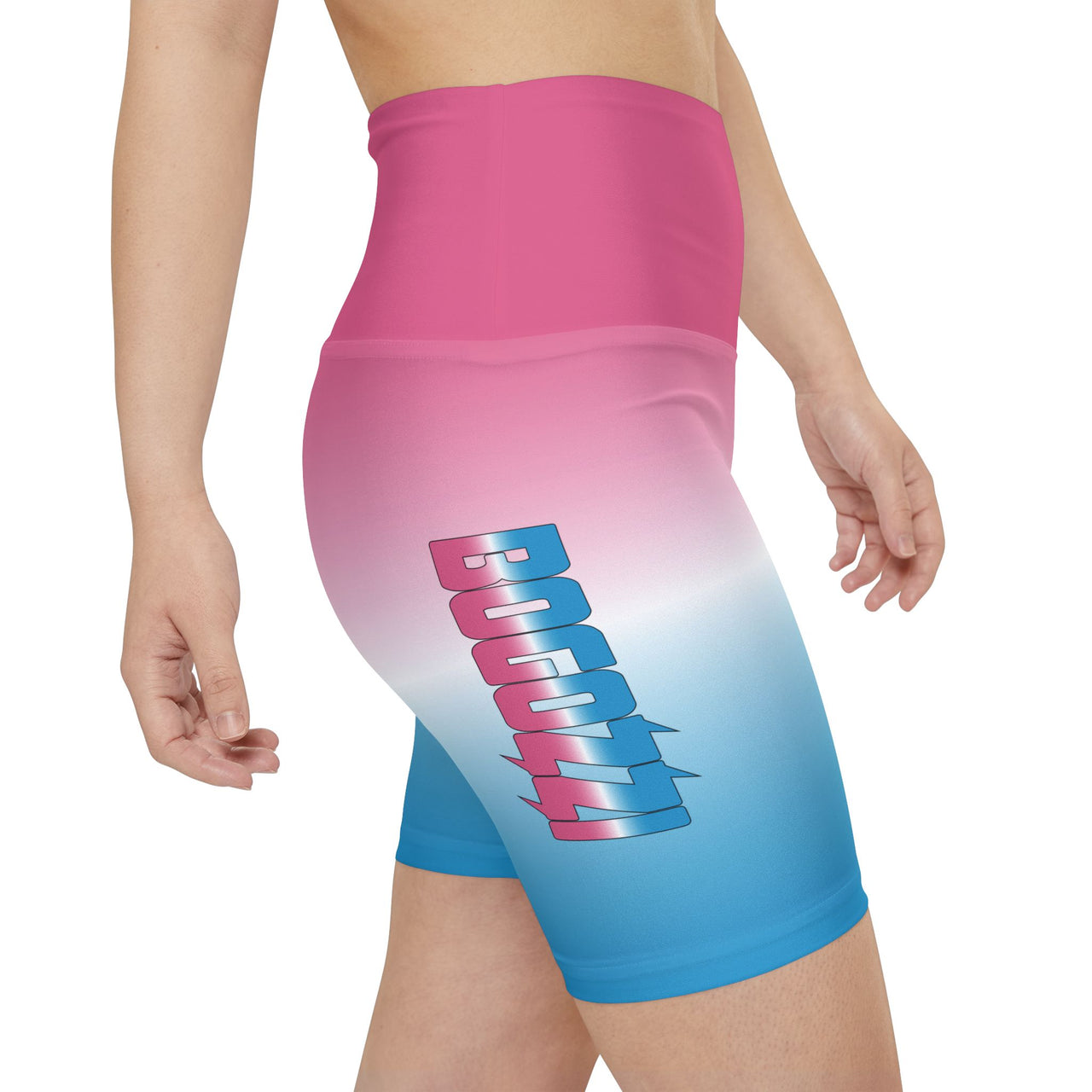 Icey Cotton Candy Gradient Dazzle Workout Shorts — BOGOZZI Women’s Activewear