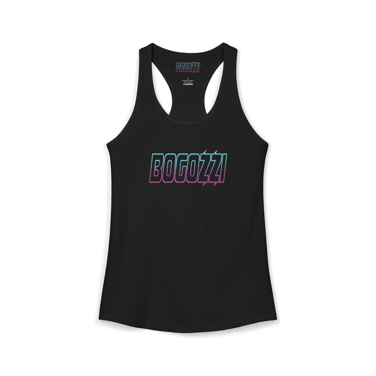 Racerback Tank — BOGOZZI Electric South Beach Gradient Graphic