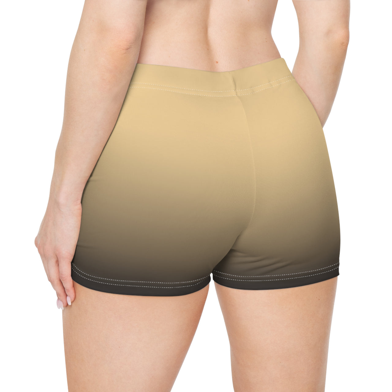 Glimmer Gold Gradient Short Shorts — BOGOZZI - No Logo Women's Activewear