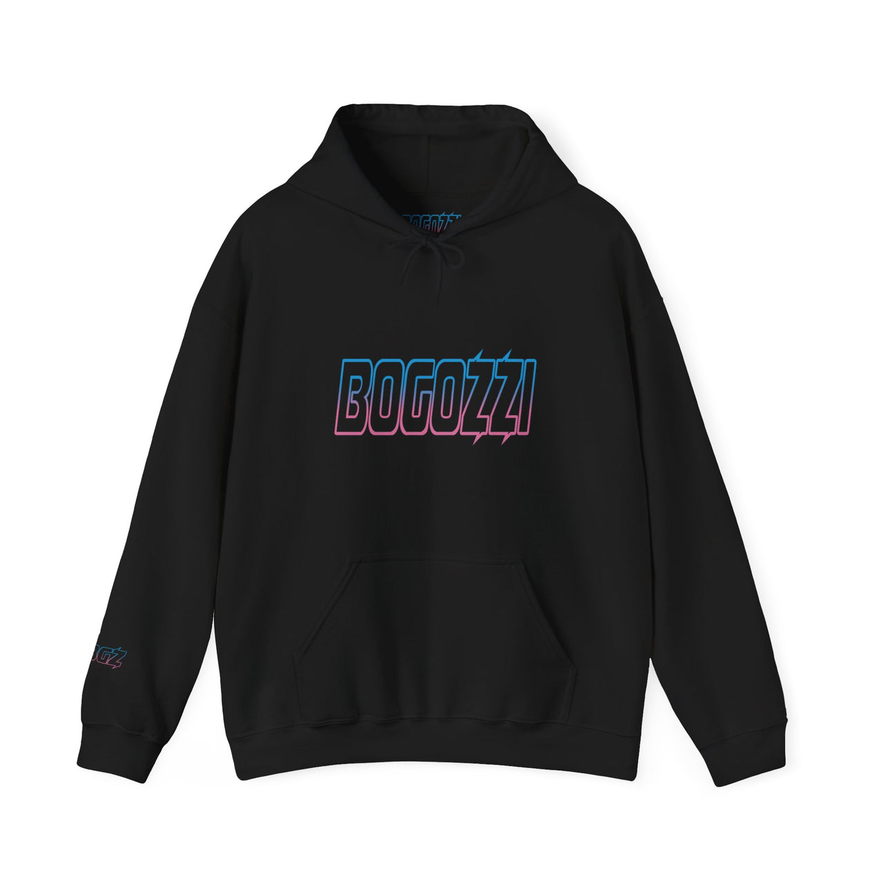 Electric Cotton Candy Gradient Hoodie — BOGOZZI Logo Midweight