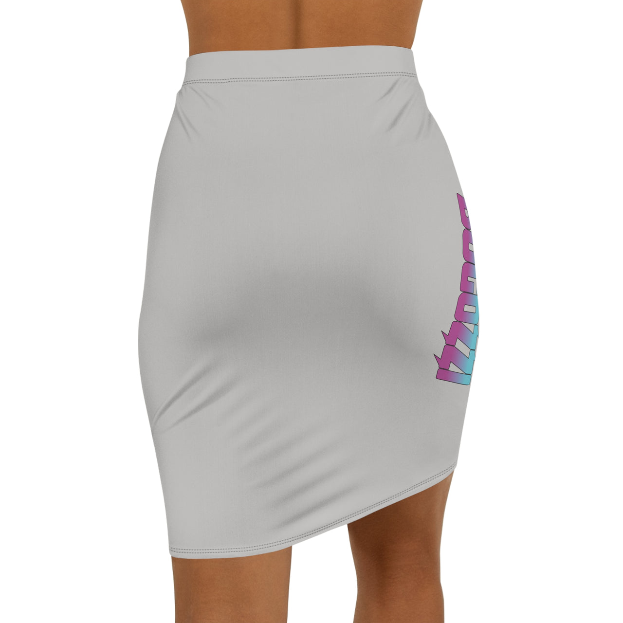 Athletic Heather Mid-Waist Pencil Skirt — BOGOZZI Vibrant Side Hip South Beach Gradient Accent