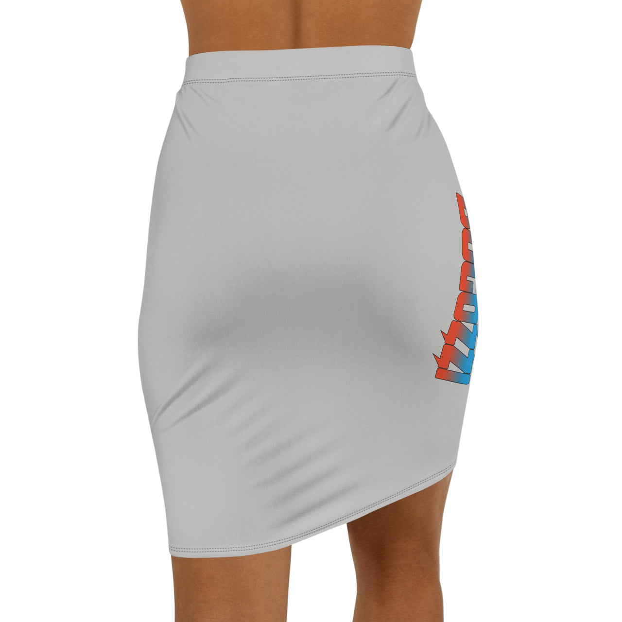 Athletic Heather Mid-Waist Pencil Skirt — BOGOZZI Vibrant Side Hip Dreamsicle Gradient Accent