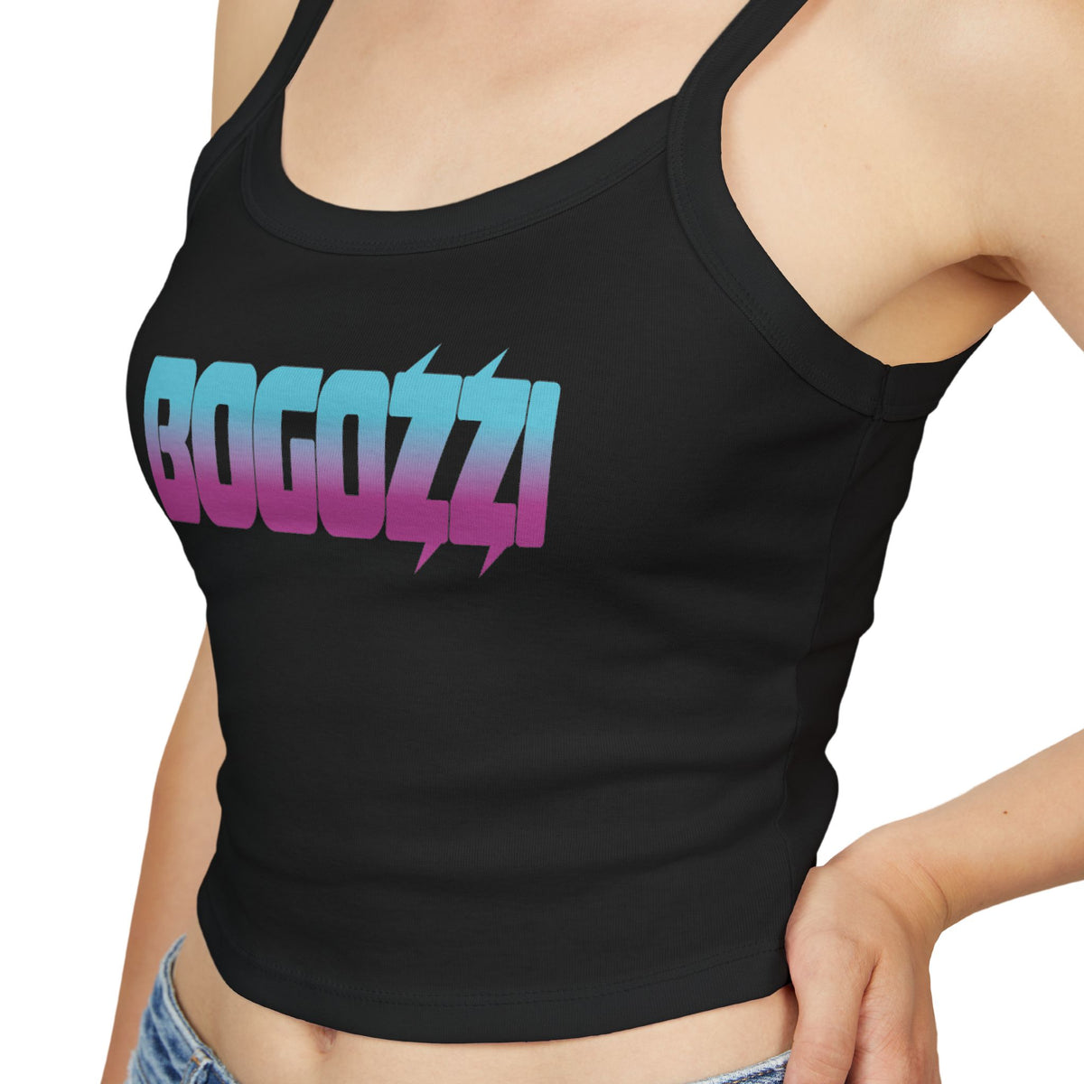 Vibrant South Beach Spaghetti Strap Tank Top — BOGOZZI Cropped Style