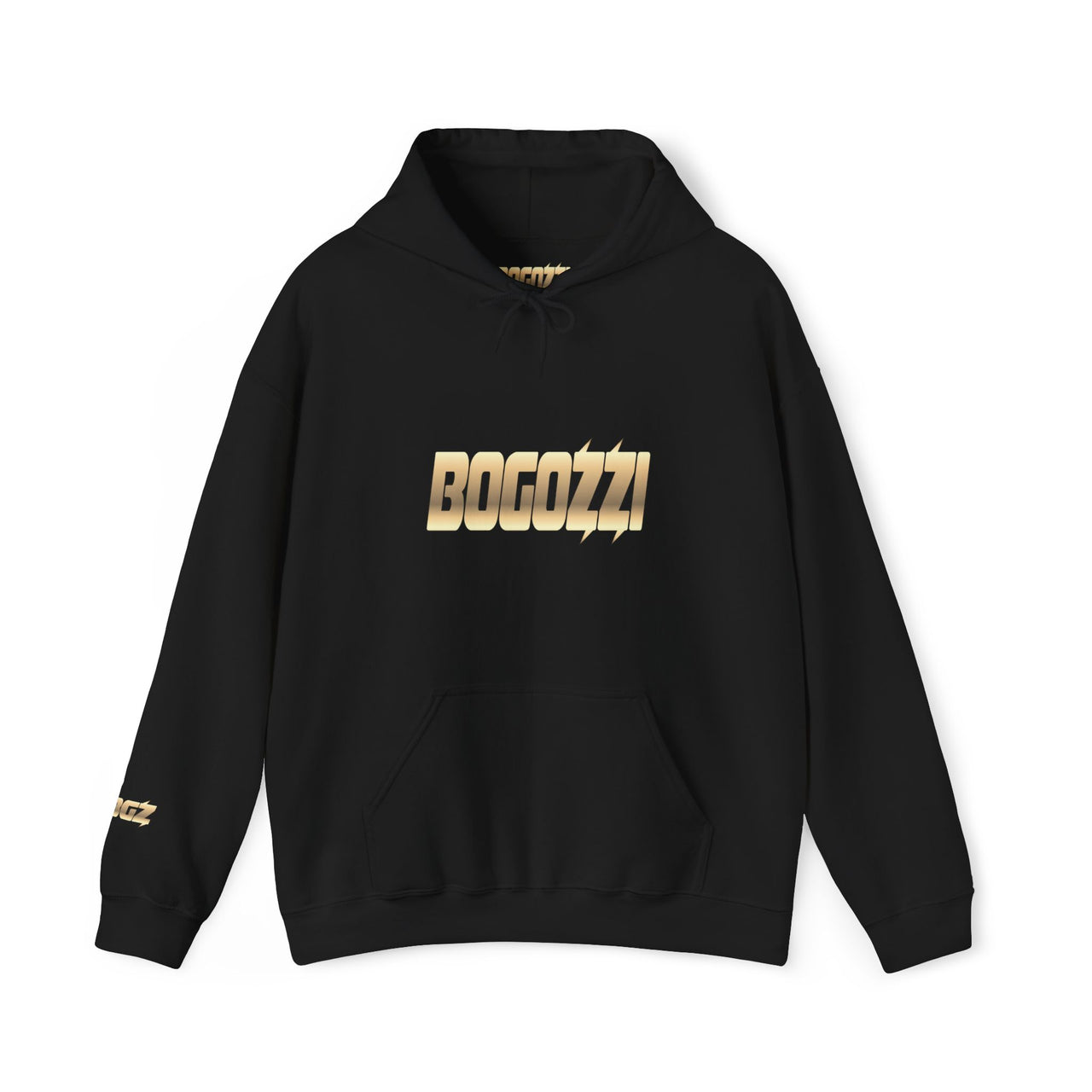 BOGOZZI Metallic Shimmery Glimmer Gold Gradient Hoodie — Midweight