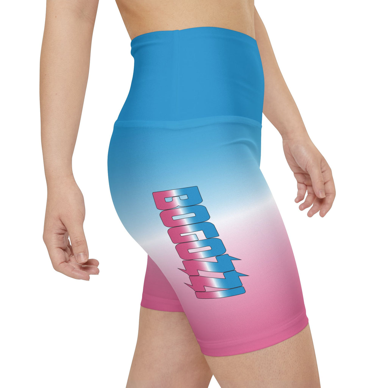 Icey Cotton Candy Gradient Razzle Workout Shorts — BOGOZZI Women’s Activewear
