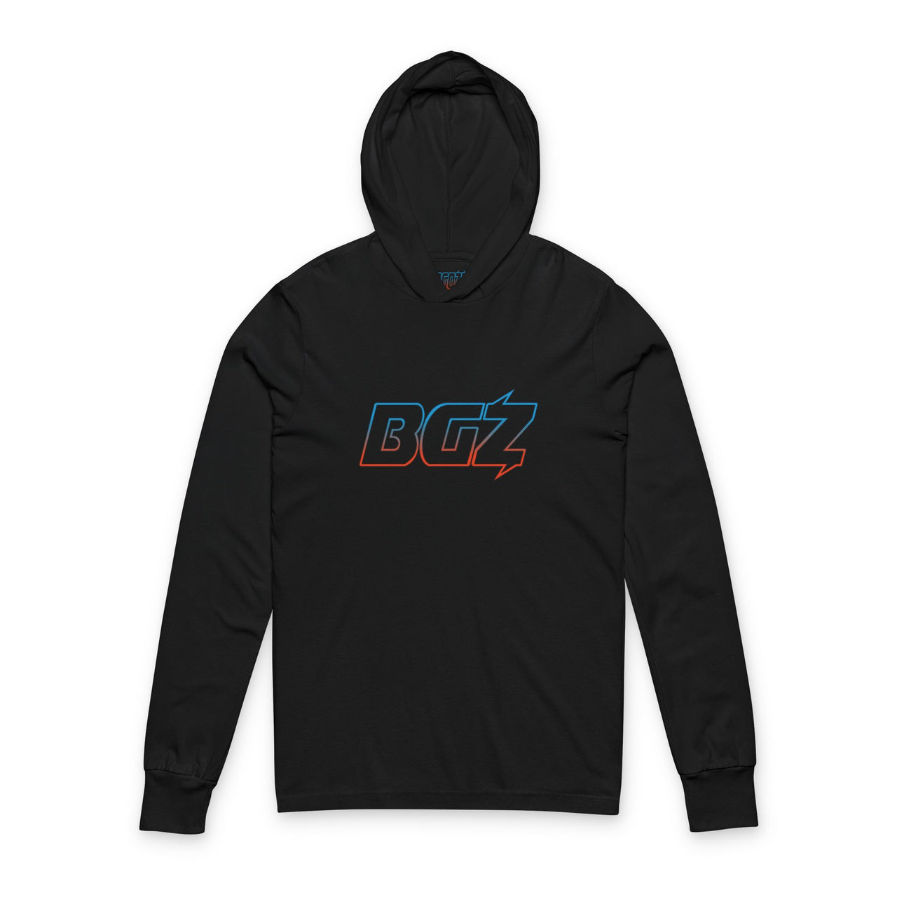 BOGOZZI - Electric Dreamsicle - Unisex - Hooded Long Sleeve Tee (Alternate Logo) — Stylish Streetwear & Gym Loungewear