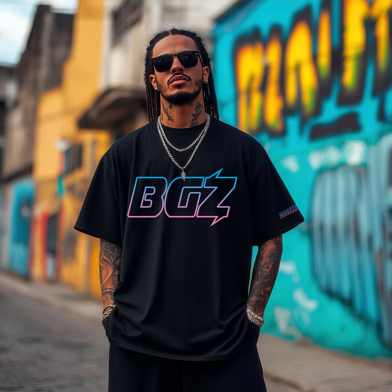 BGZ - Cotton Candy Drip Tee — Electric Outline Collection