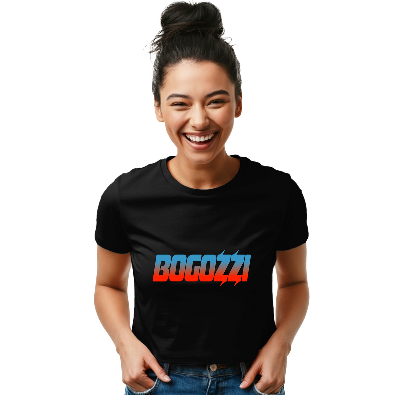 BOGOZZI - Vibrant Dreamsicle Women's Baby Tee —  (3 Color Options)