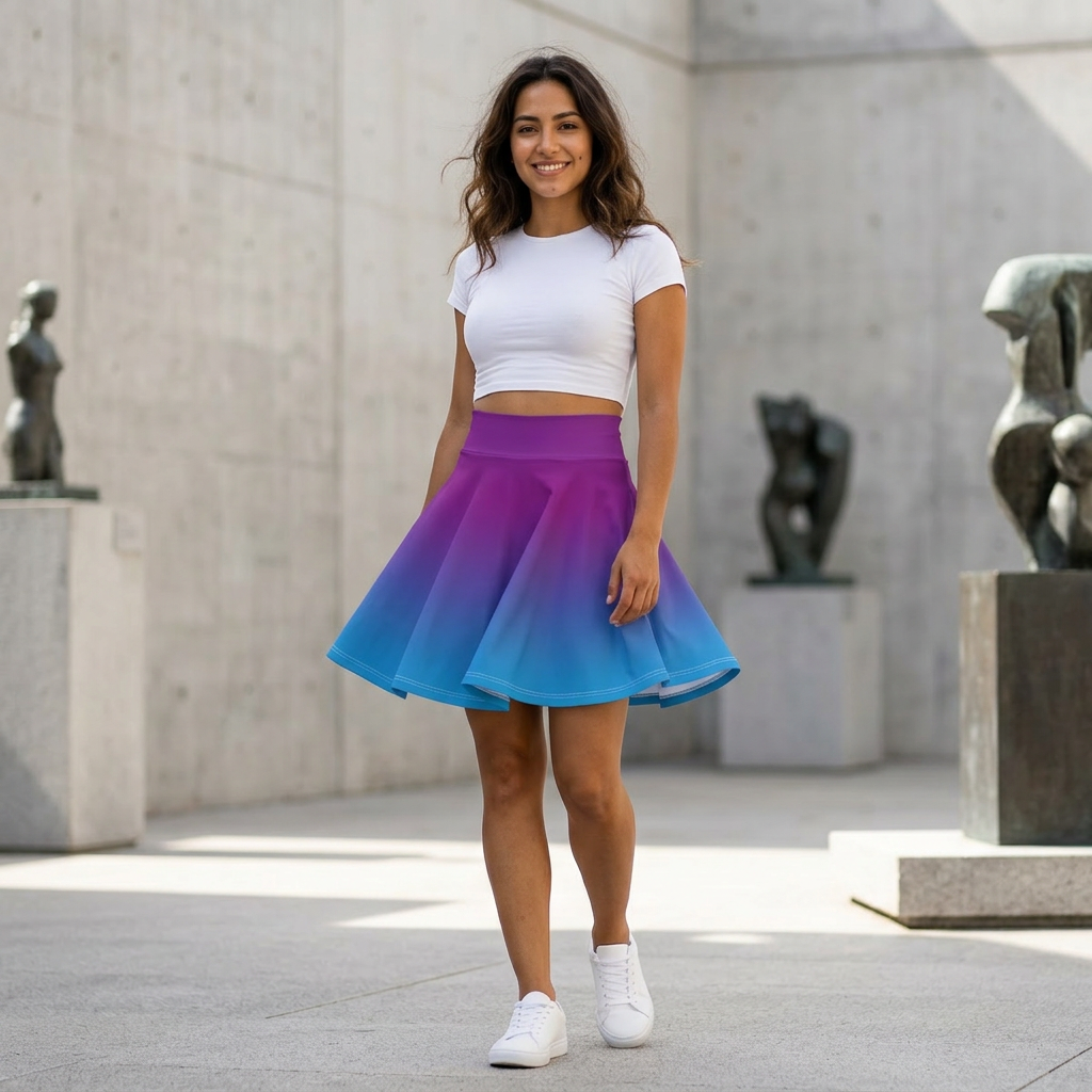 Flowy Magenta Dream Sunset Skirt — BOGOZZI