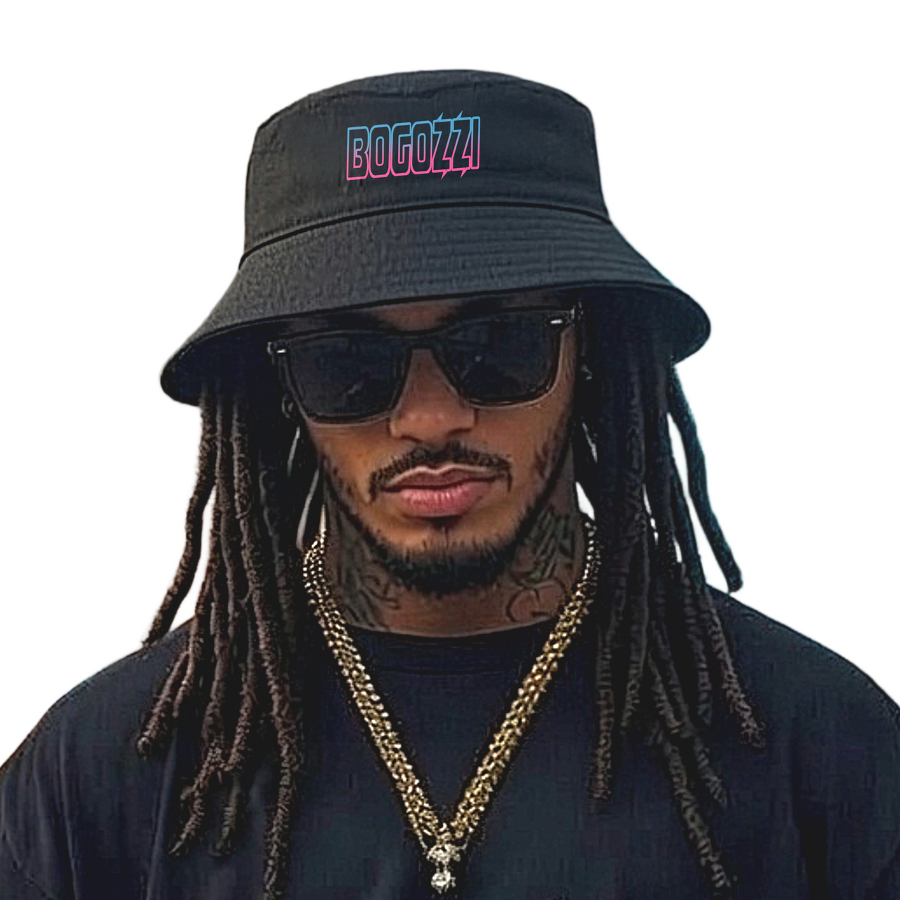 Bucket Hat —BOGOZZI  (ELECTRIC COTTON CANDY) Logo Streetwear Hat