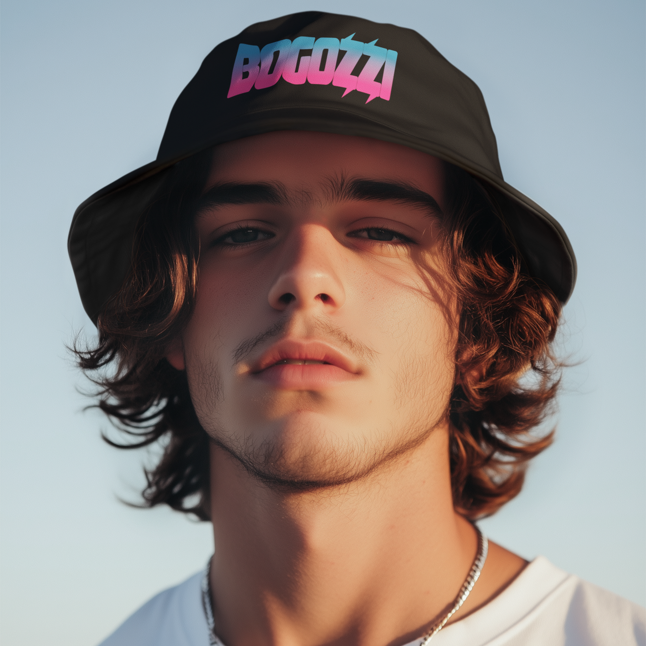 Bucket Hat —BOGOZZI (COTTON CANDY) Logo Streetwear Hat