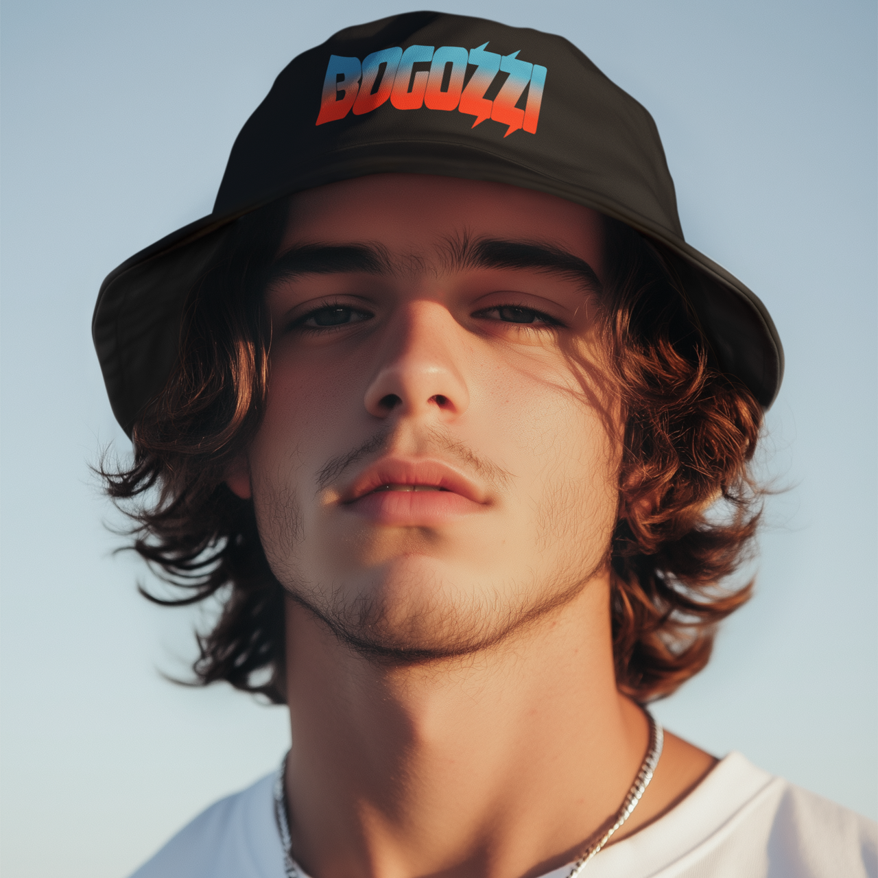 Bucket Hat — 'BOGOZZI' (Dreamsicle) Gradient Logo Streetwear Hat
