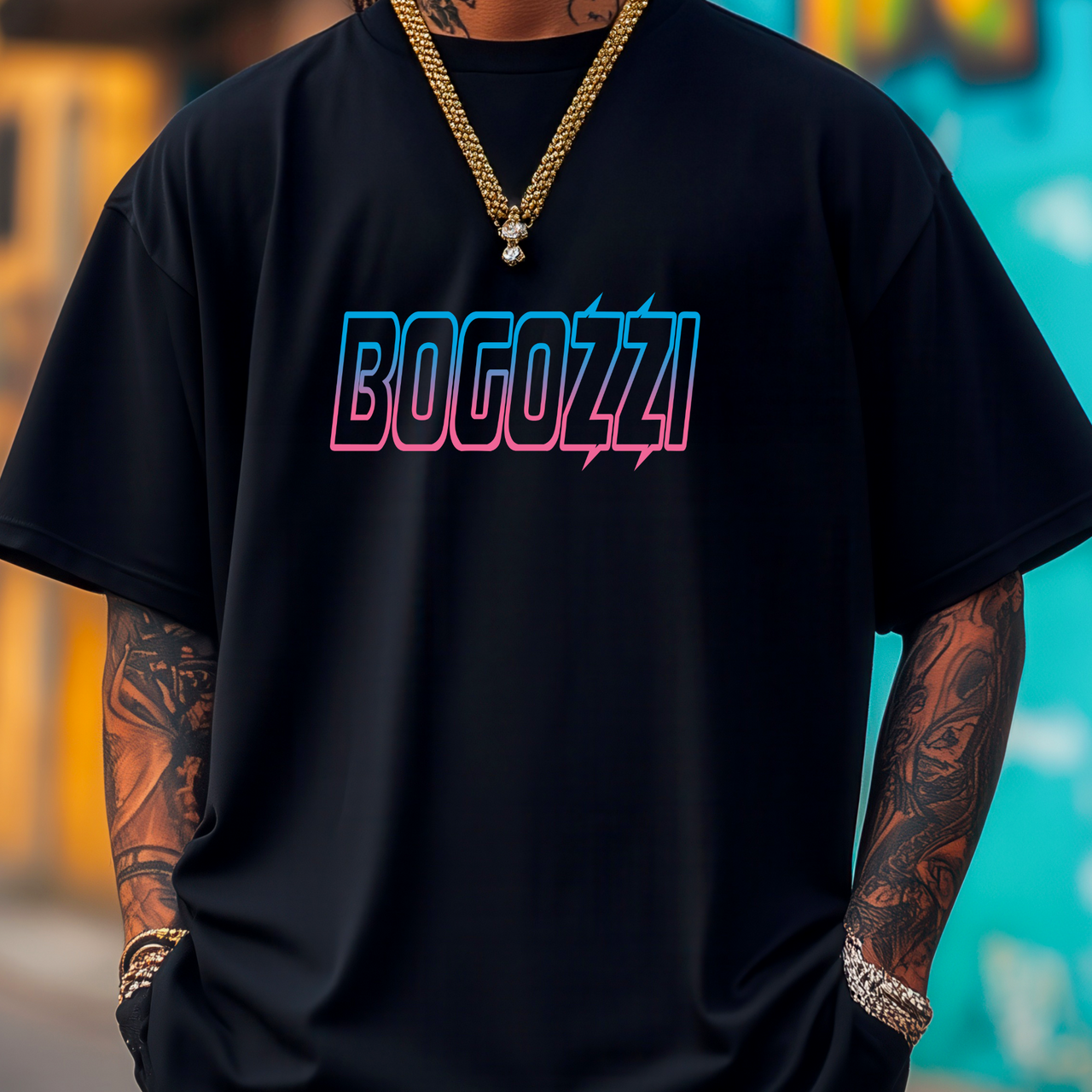 BOGOZZI - Cotton Candy - Electric Statement Tee — (Unisex) Streetwear