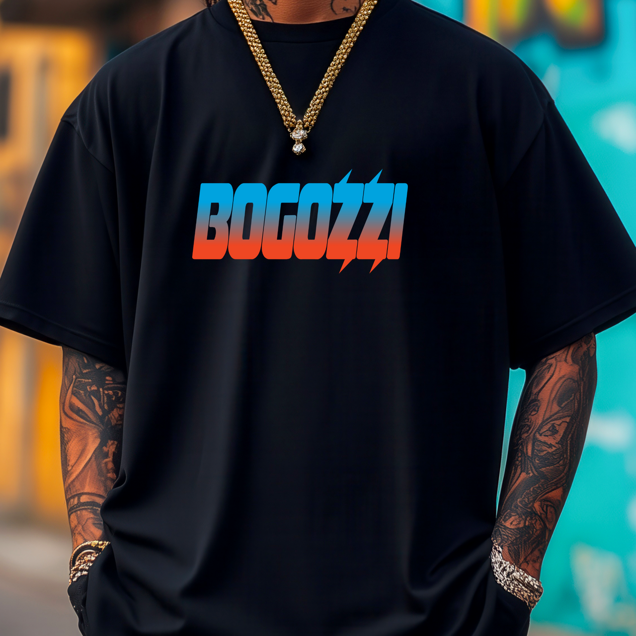 BOGOZZI - Dreamsicle - Gradient Statement Tee —  (Unisex) Streetwear