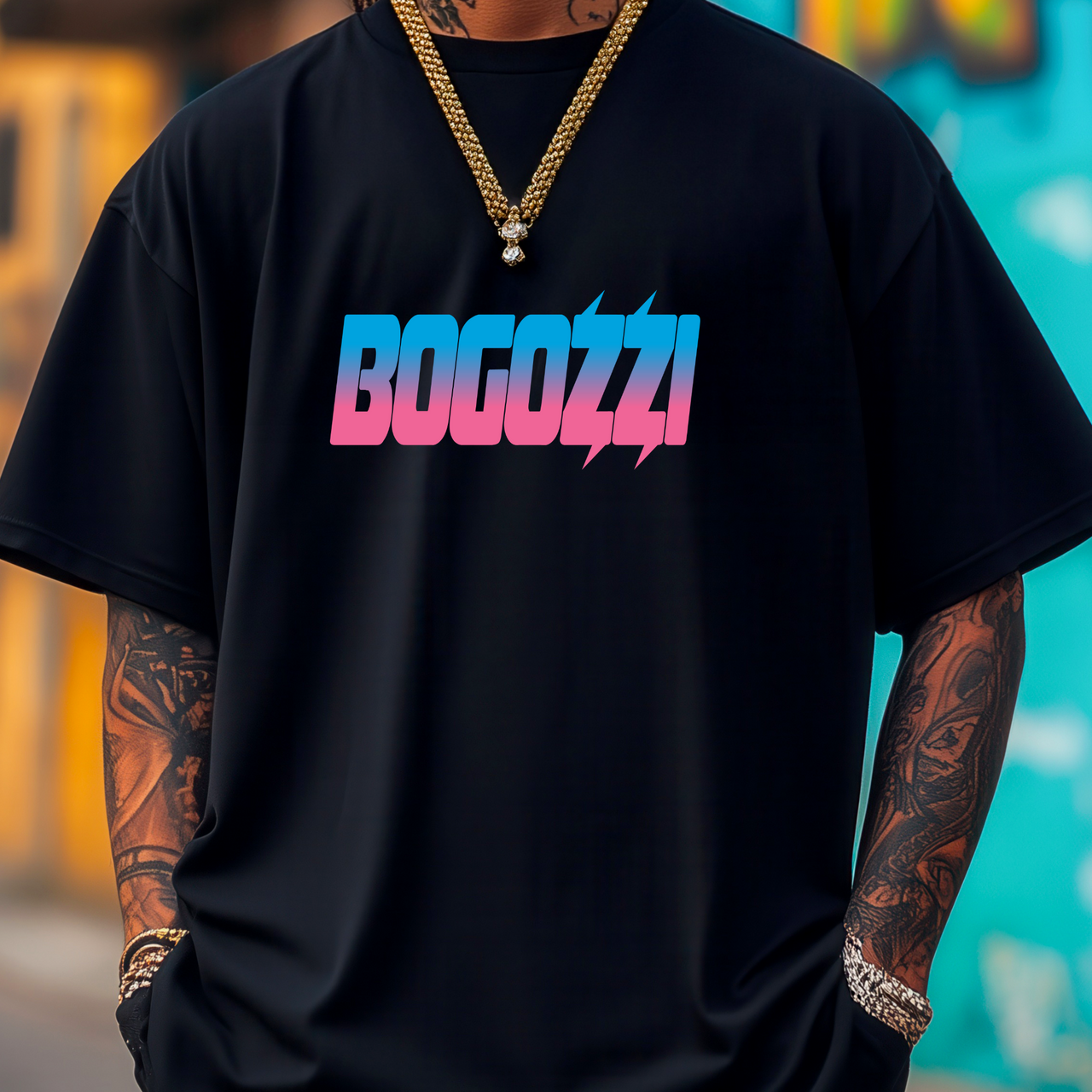 BOGOZZI - Cotton Candy - Gradient Statement Tee — (Unisex) Streetwear