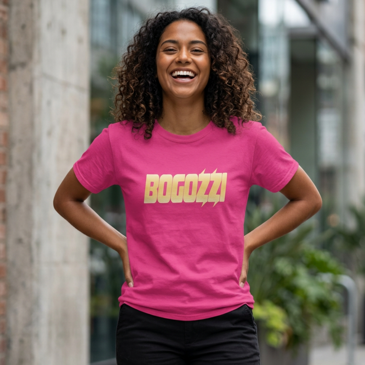 BOGOZZI - Glimmer Gold - Statement Tee — (Unisex) Streetwear