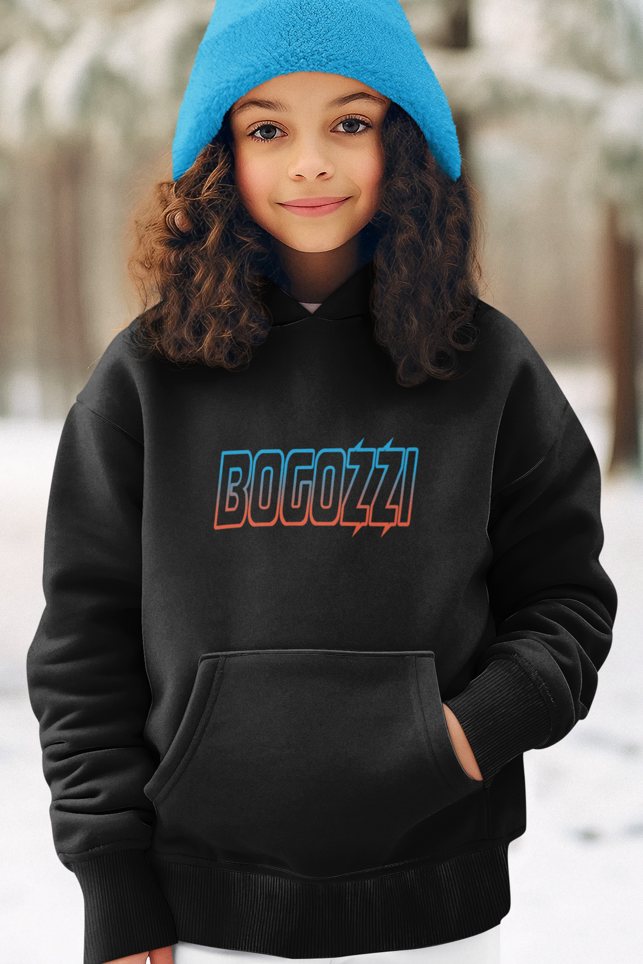 BOGOZZI - Youth Pullover Hoodie — Electric Dreamsicle Logo
