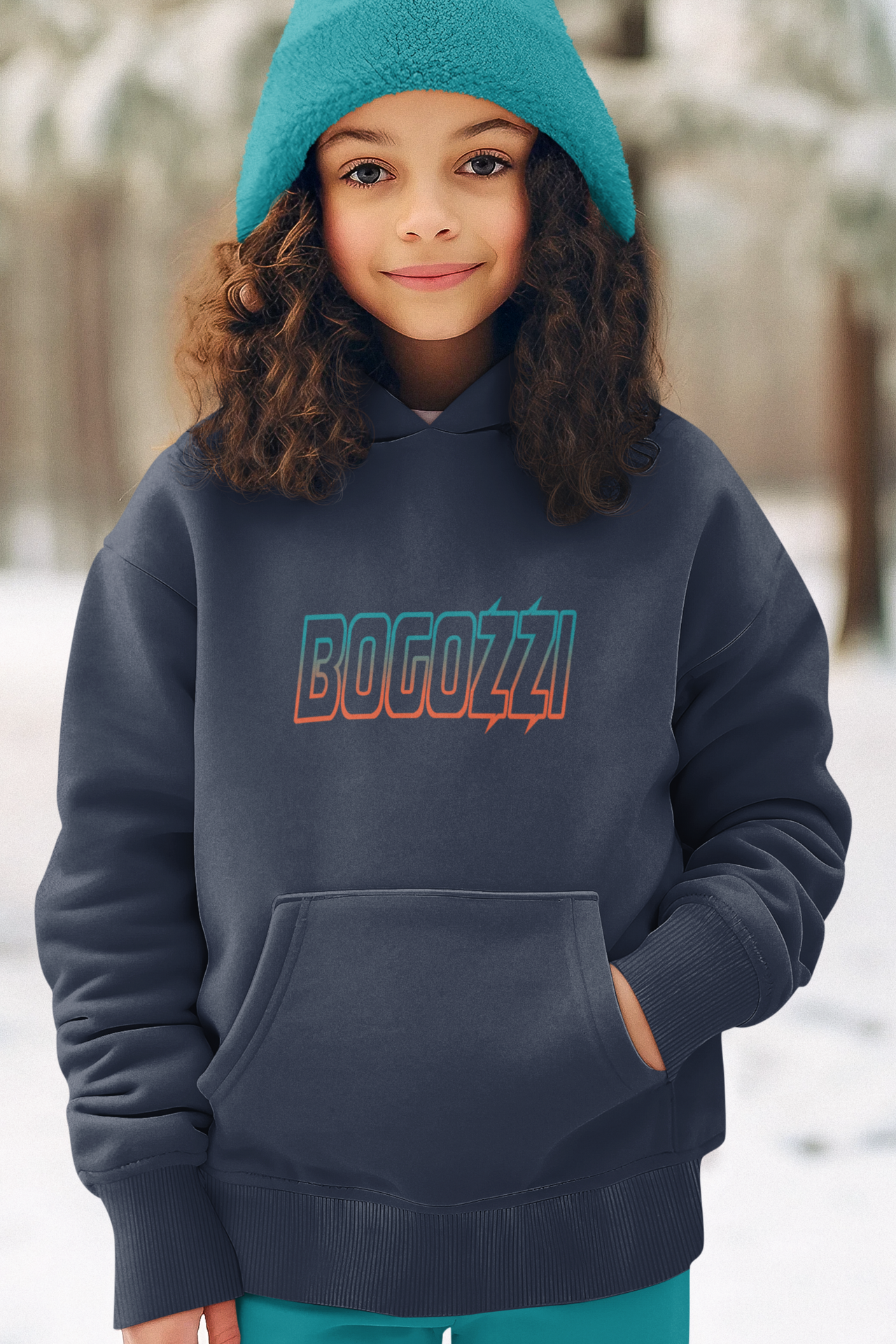 BOGOZZI - Youth Pullover Hoodie — Electric Miami Beach Logo