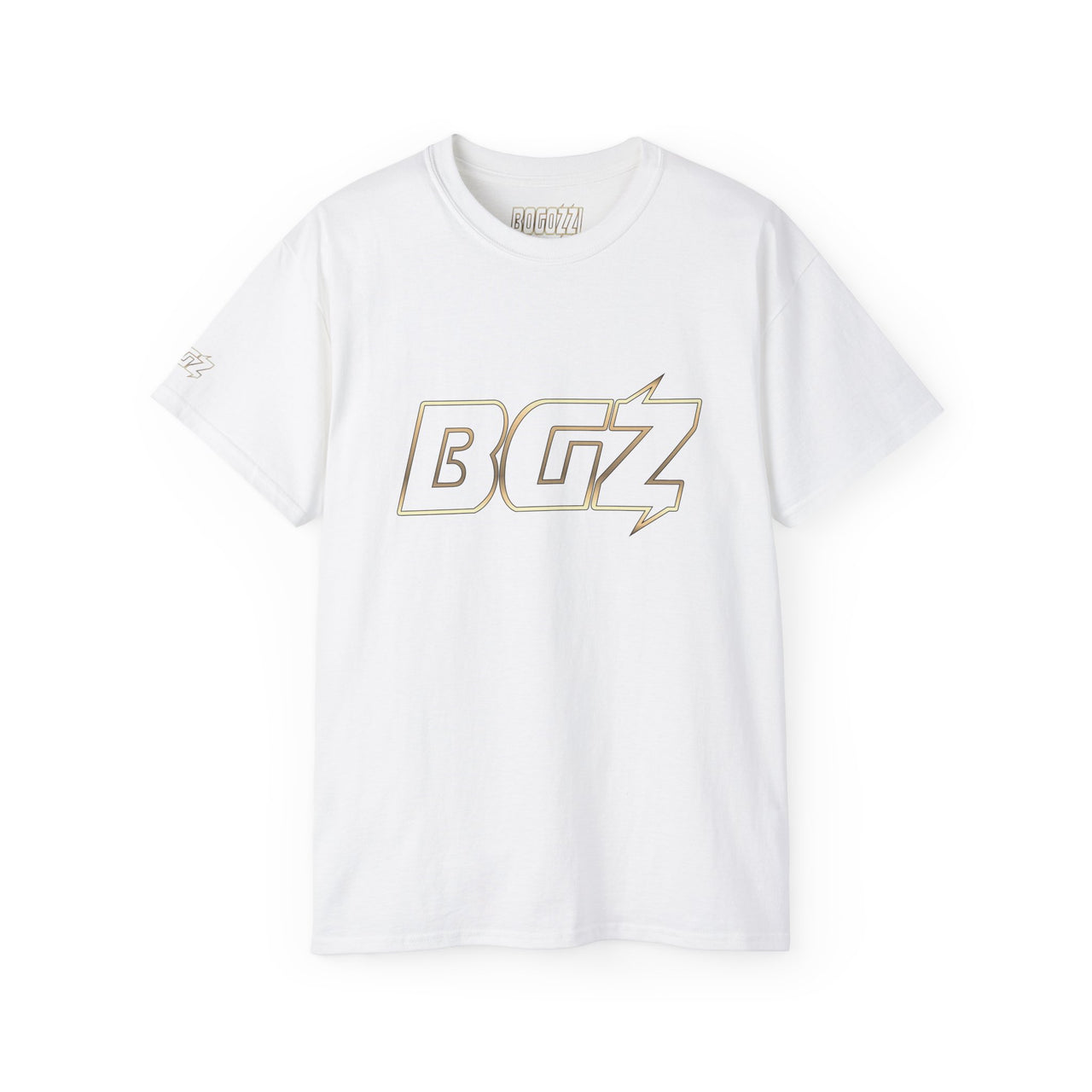 BOGOZZI (BGZ) - Glimmer Gold - Electric Statement Tee — (Unisex)