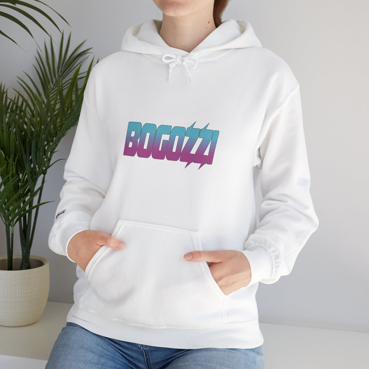 BOGOZZI Vibrant South Beach Gradient Hoodie — Midweight