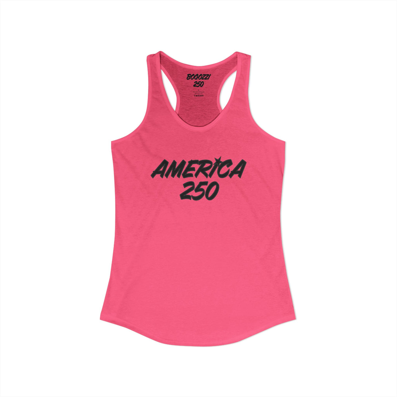 Women's America 250 Racerback Tank — Patriotic USA Graphic Tank Top