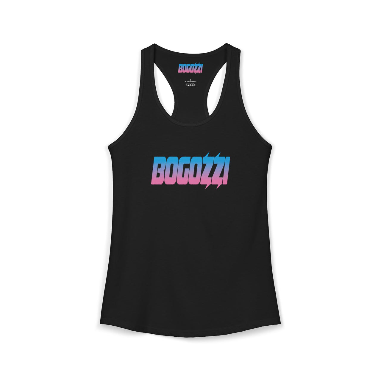 Racerback Tank — BOGOZZI Vibrant Cotton Candy Gradient Graphic