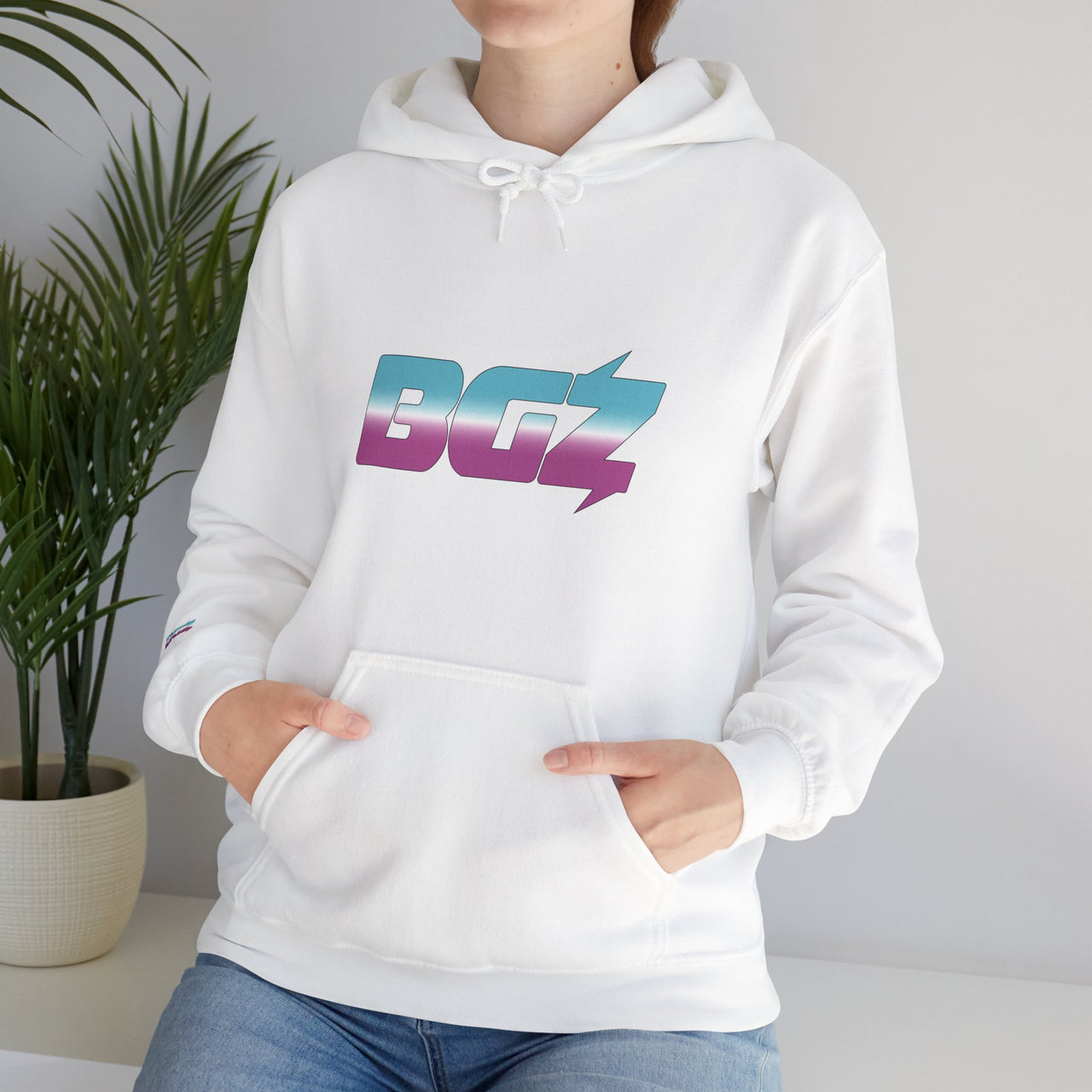 BOGOZZI Icey South Beach Gradient Hoodie — BGZ Logo Midweight