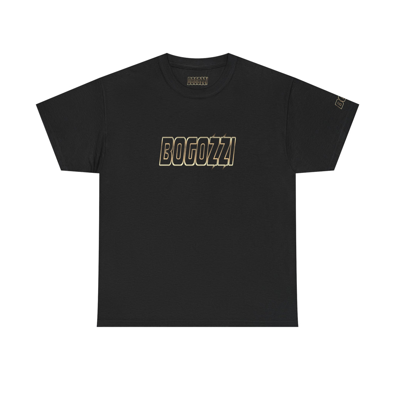 BOGOZZI - Glimmer Gold Graphic - Statement Tee