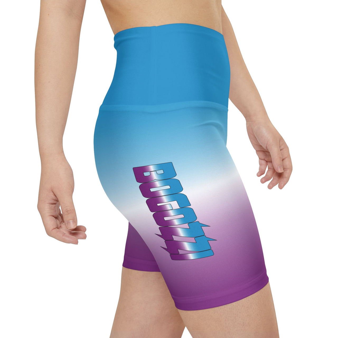 Icey Magenta Dream Gradient Razzle Women's Workout Shorts — BOGOZZI Activewear